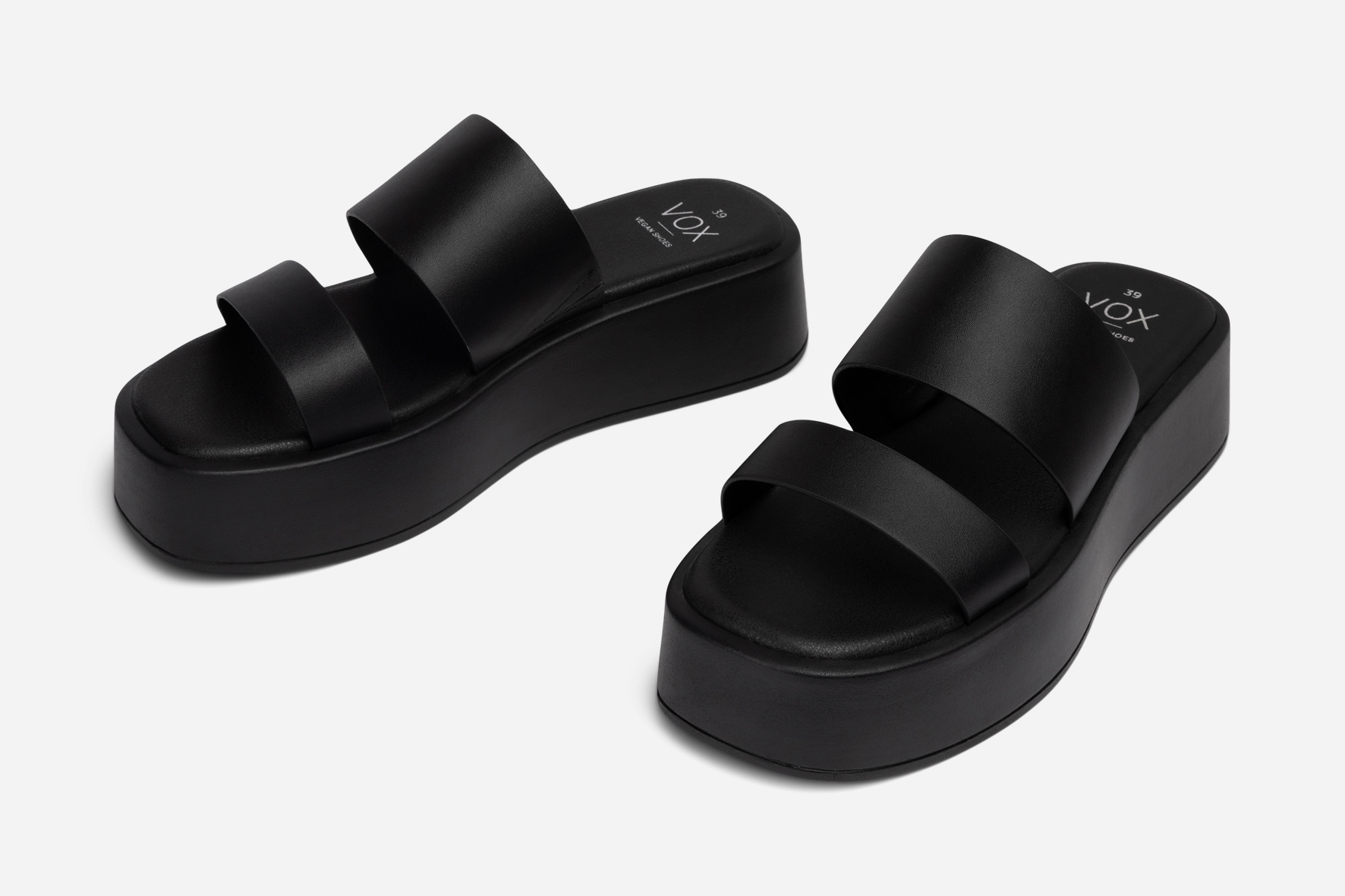 VOX, Sandalett med platåsåle Sort