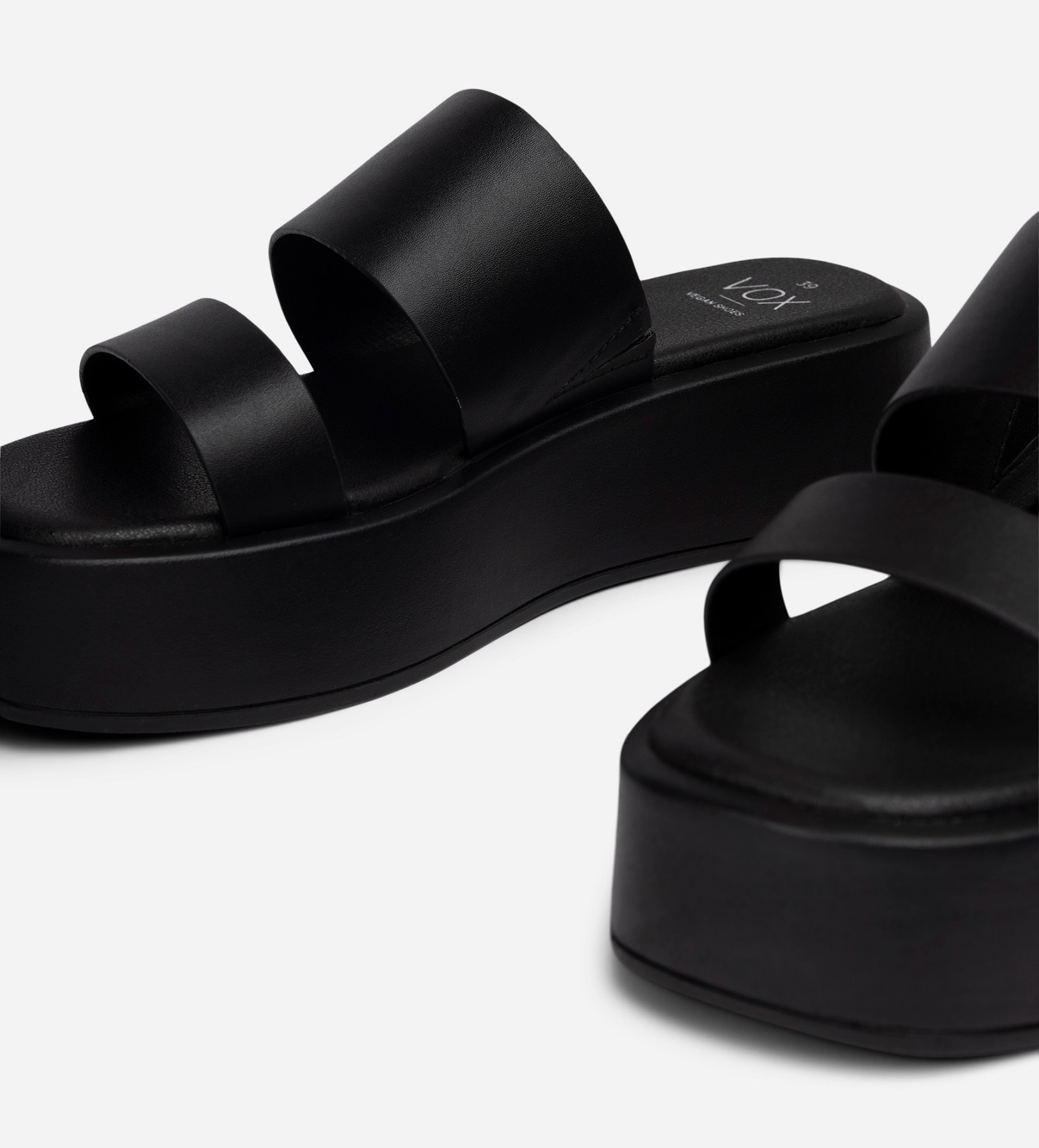 VOX, Sandalett med platåsåle Sort