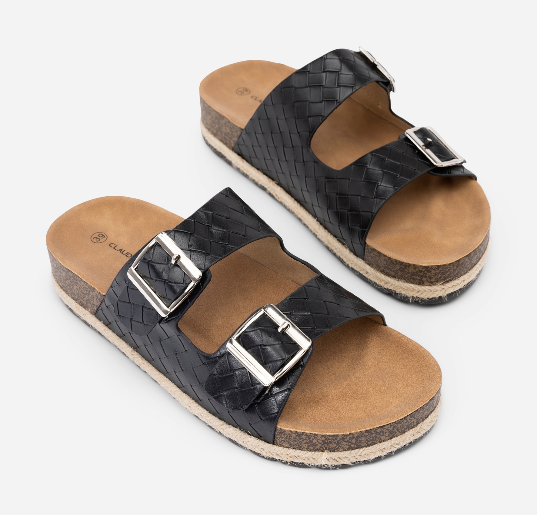 CLAUDIA GHIZZANI, Sandal med spenne Sort