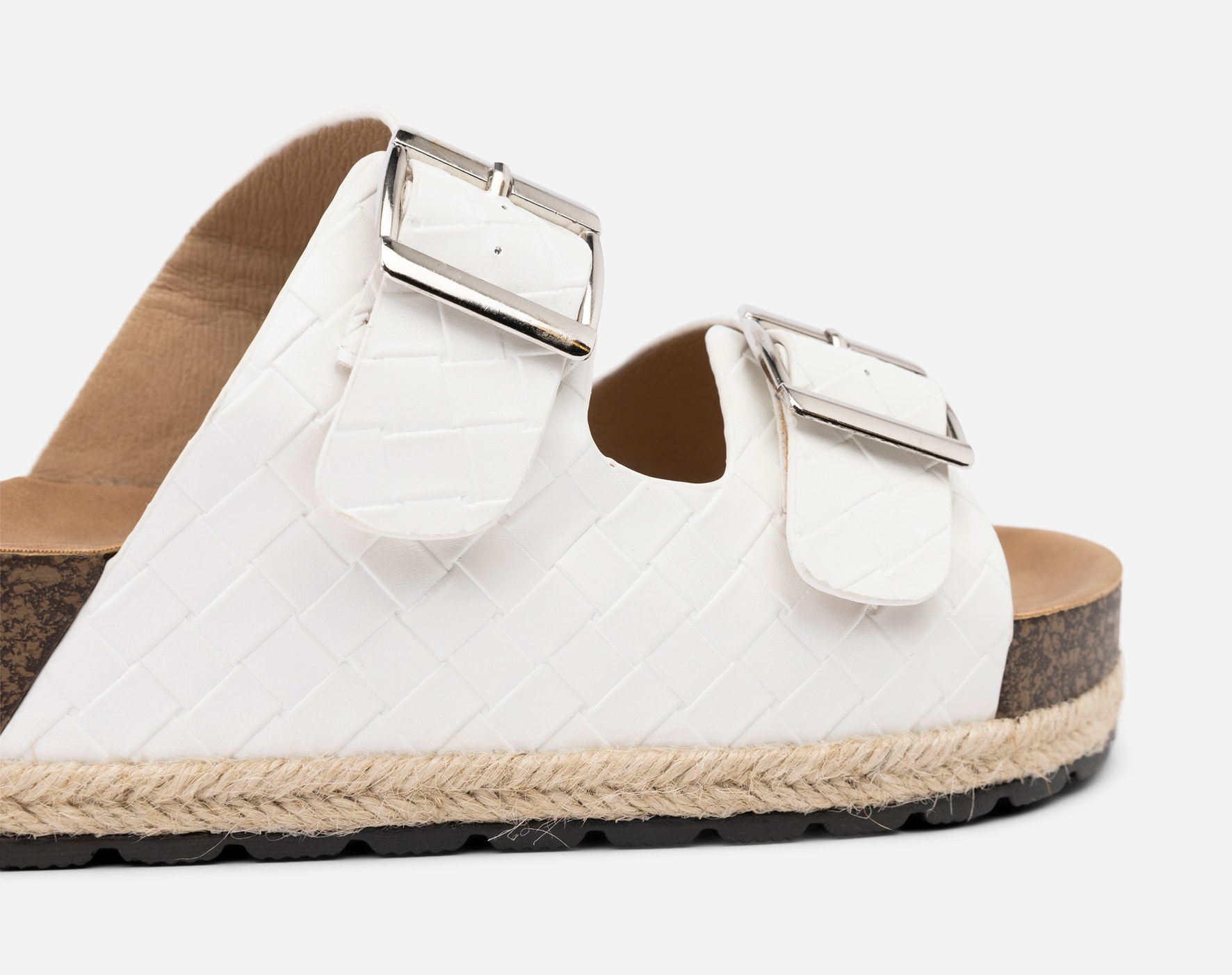 CLAUDIA GHIZZANI, Sandal med spenne Hvit