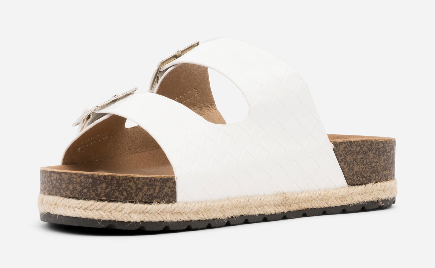CLAUDIA GHIZZANI, Sandal med spenne Hvit