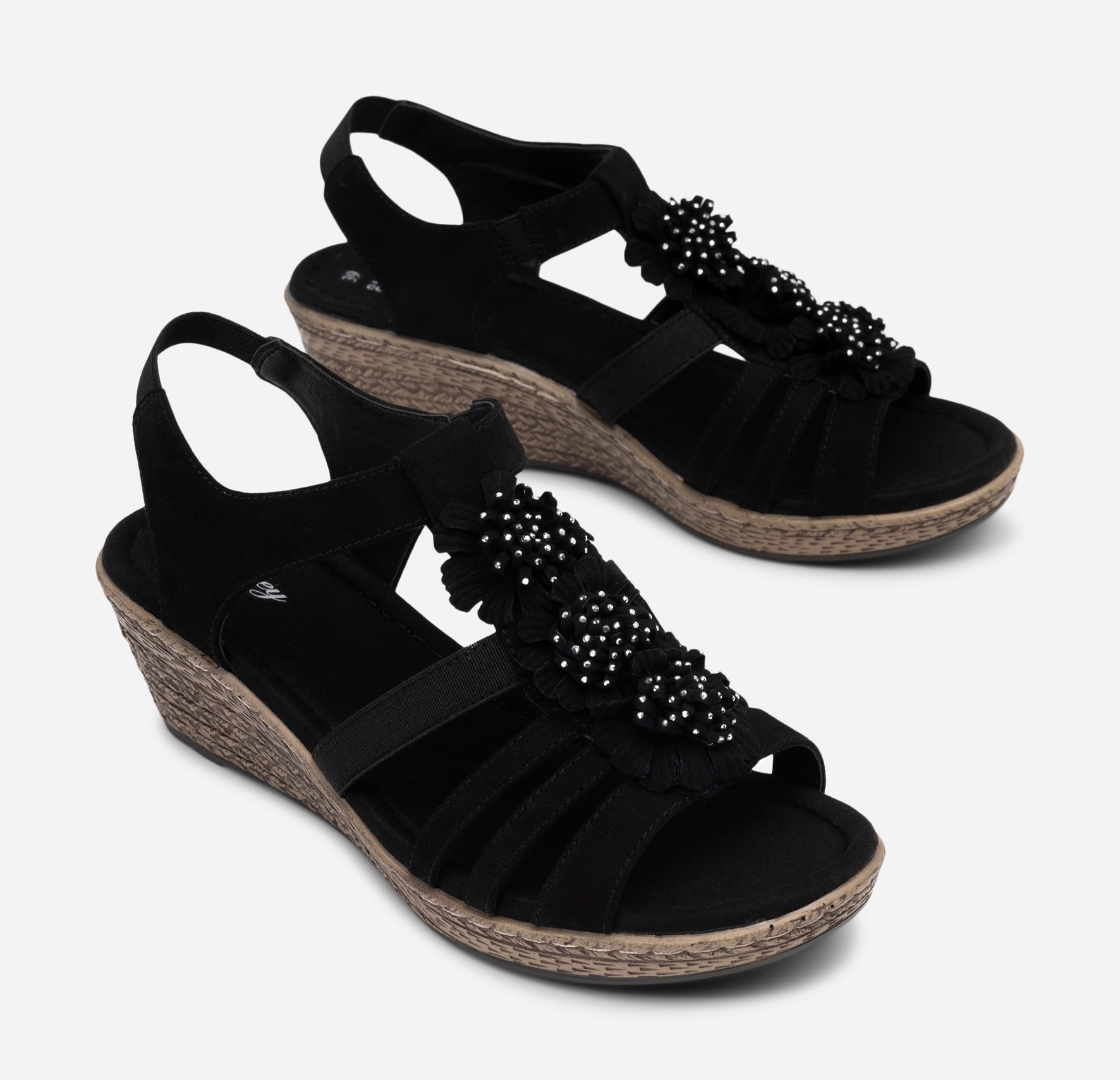 ALLEY COMFORT, Sandalett med repsåle Sort