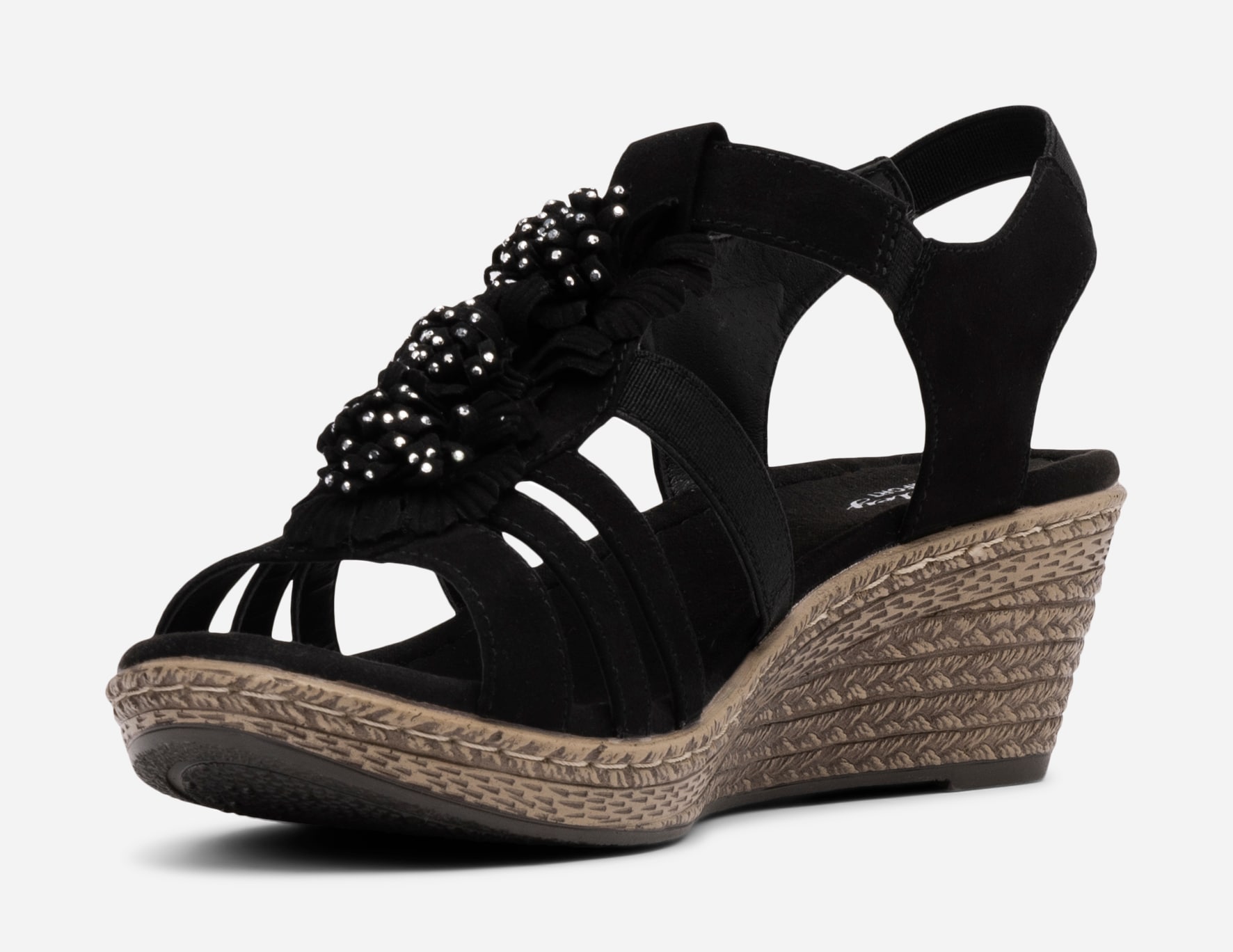 ALLEY COMFORT, Sandalett med repsåle Sort