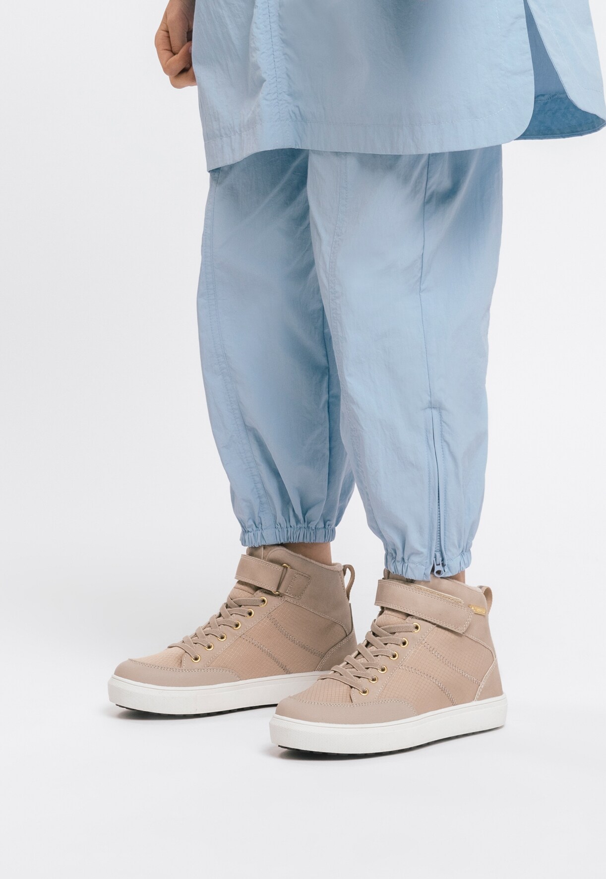 LEJON, Fleeceforet høy sneakers waterproof Beige