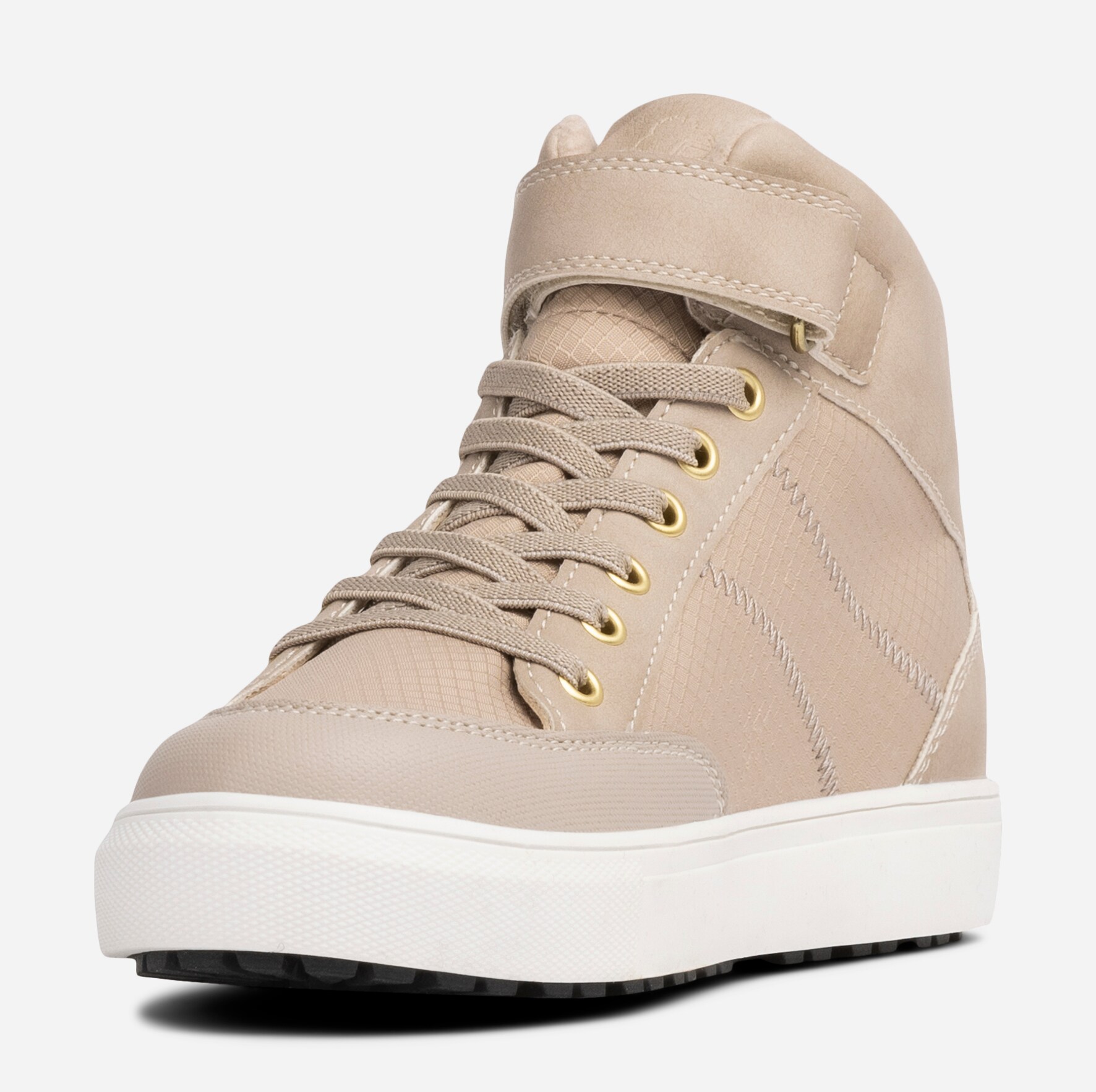 LEJON, Fleeceforet høy sneakers waterproof Beige