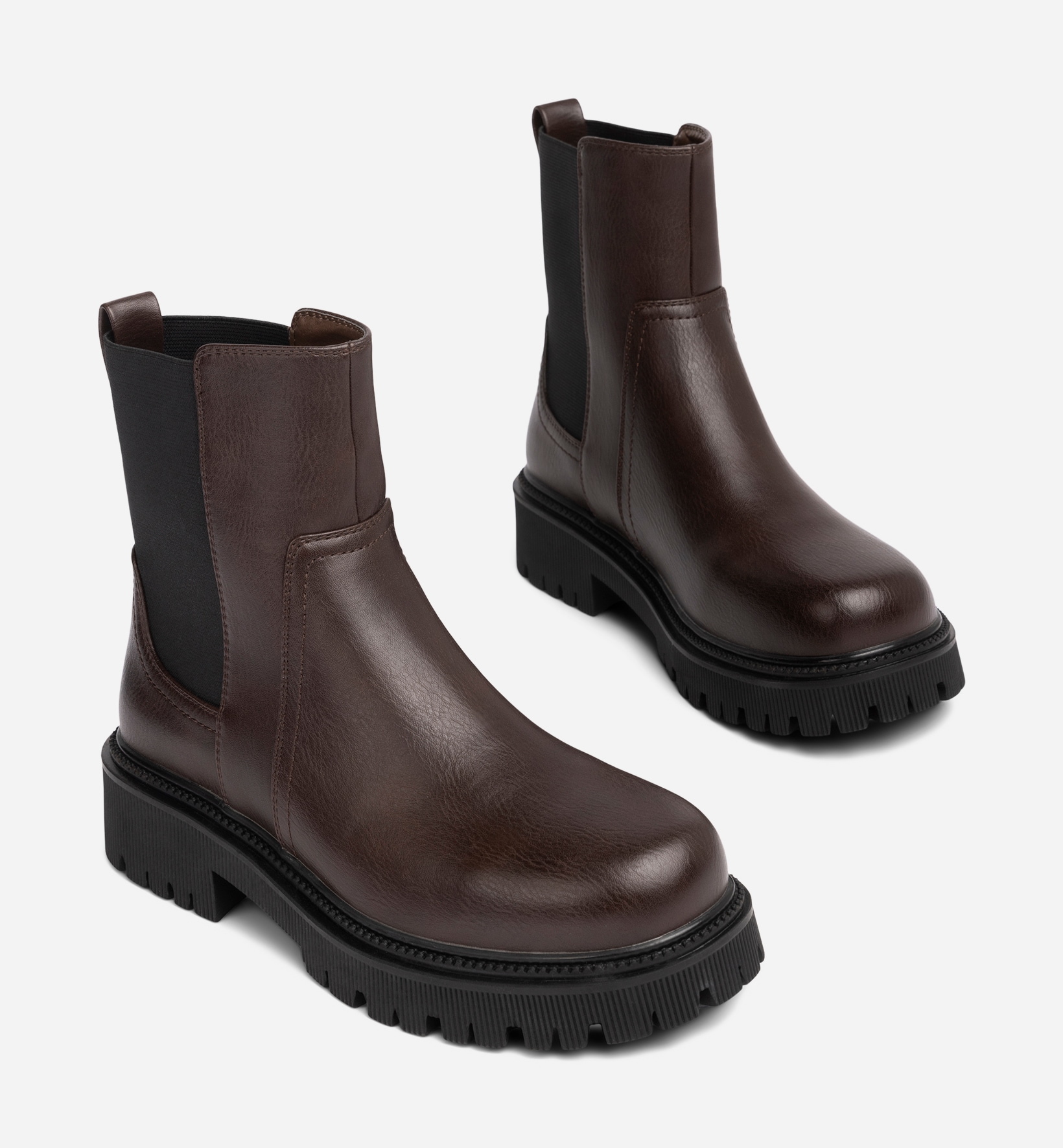 ALLEY, Varmforet chelseaboots Brun