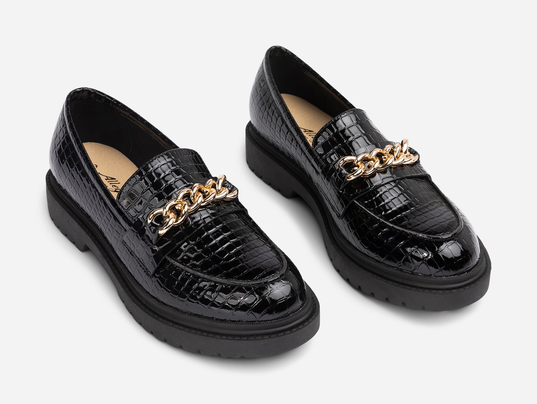 ALLEY COMFORT, Loafer med kedje Sort