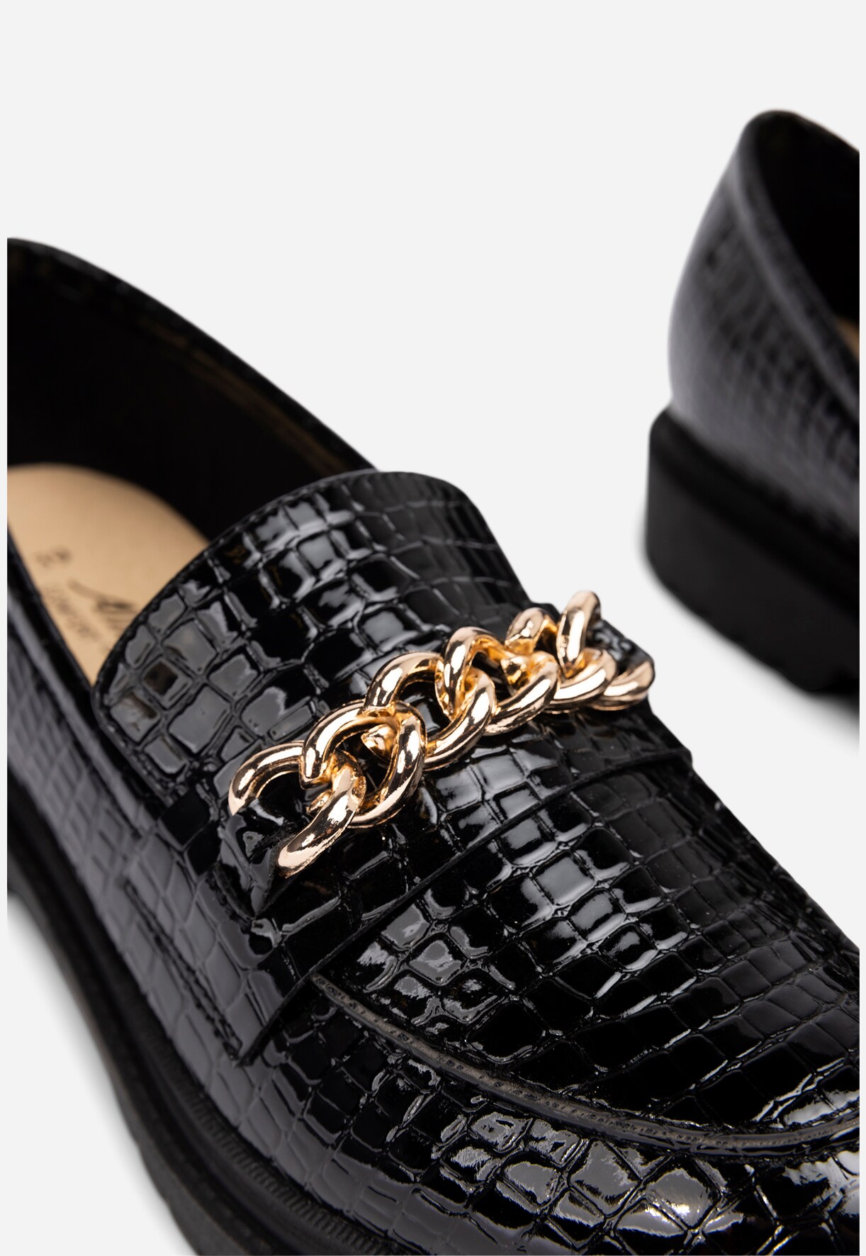 ALLEY COMFORT, Loafer med kedje Sort