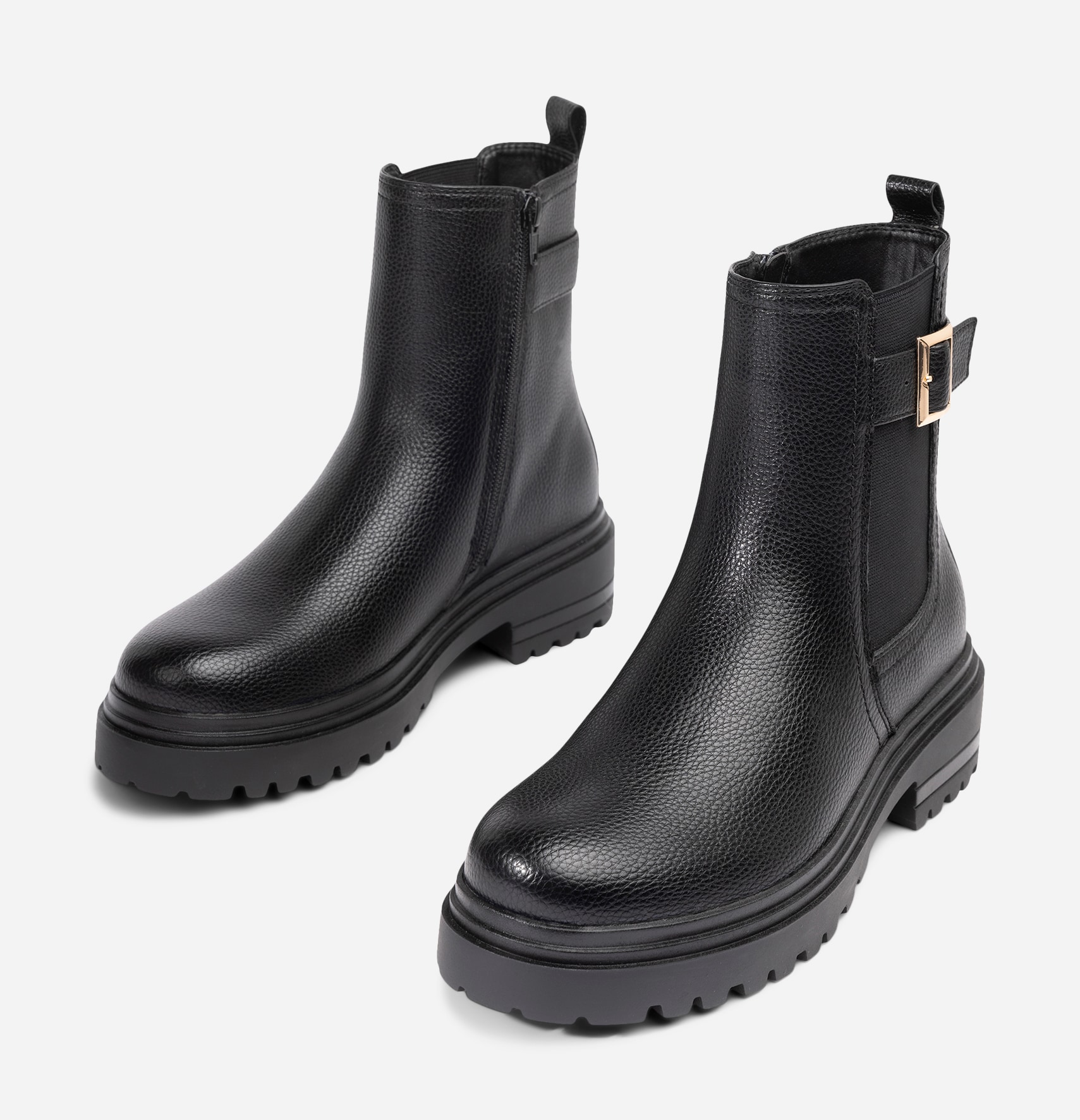 ALLEY, Boots med spenne Sort
