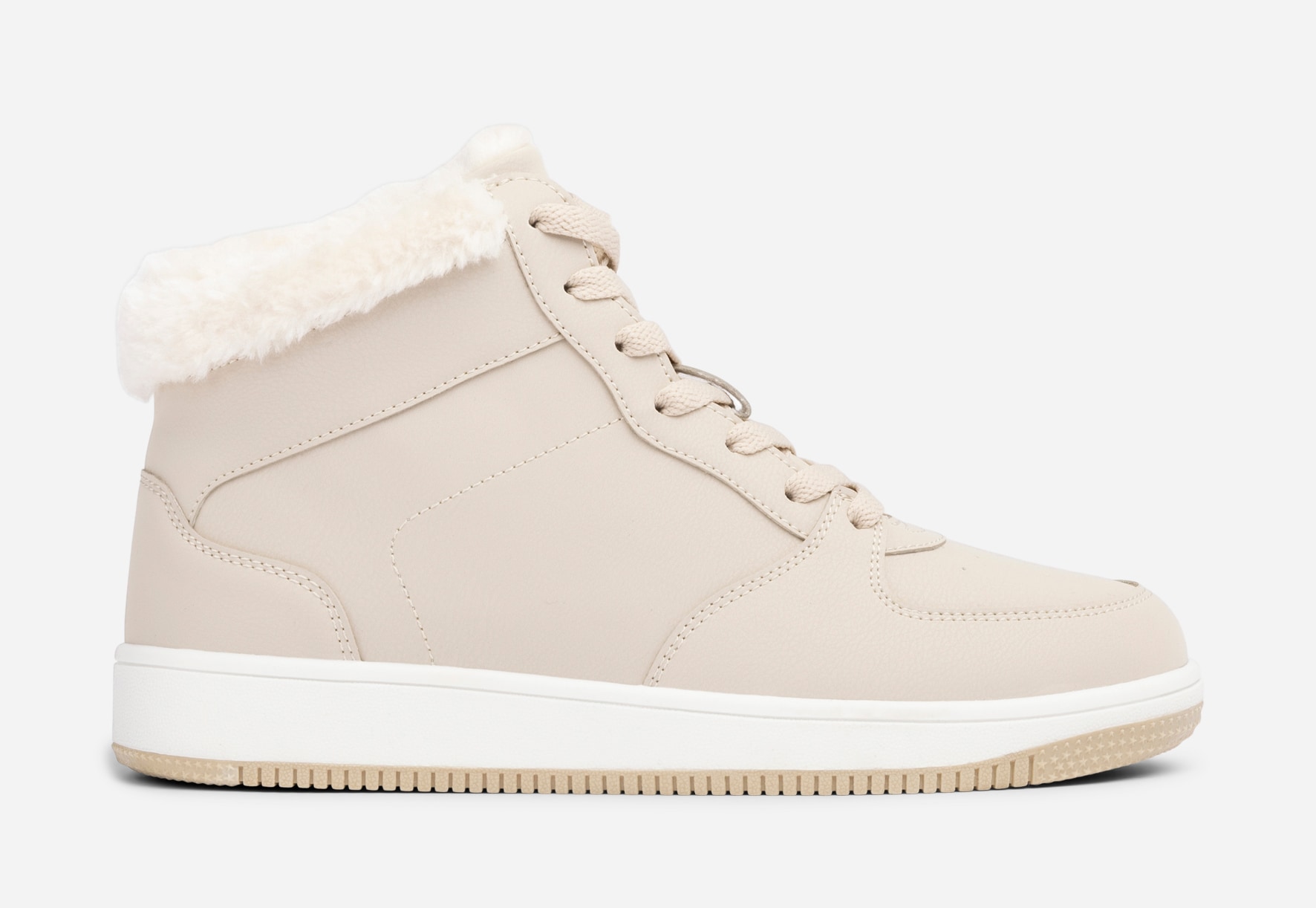 LEJON, Varmforet høy sneakers Beige