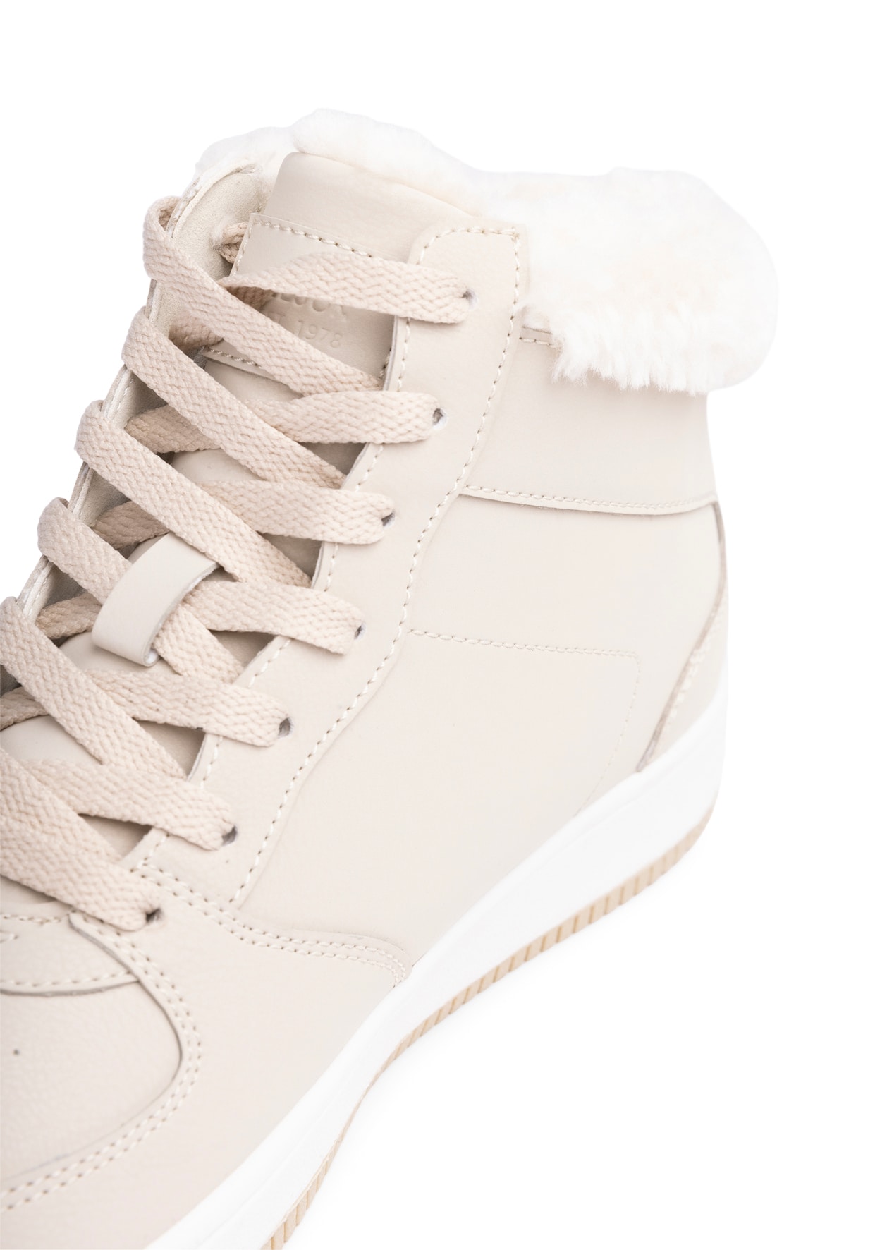 LEJON, Varmforet høy sneakers Beige