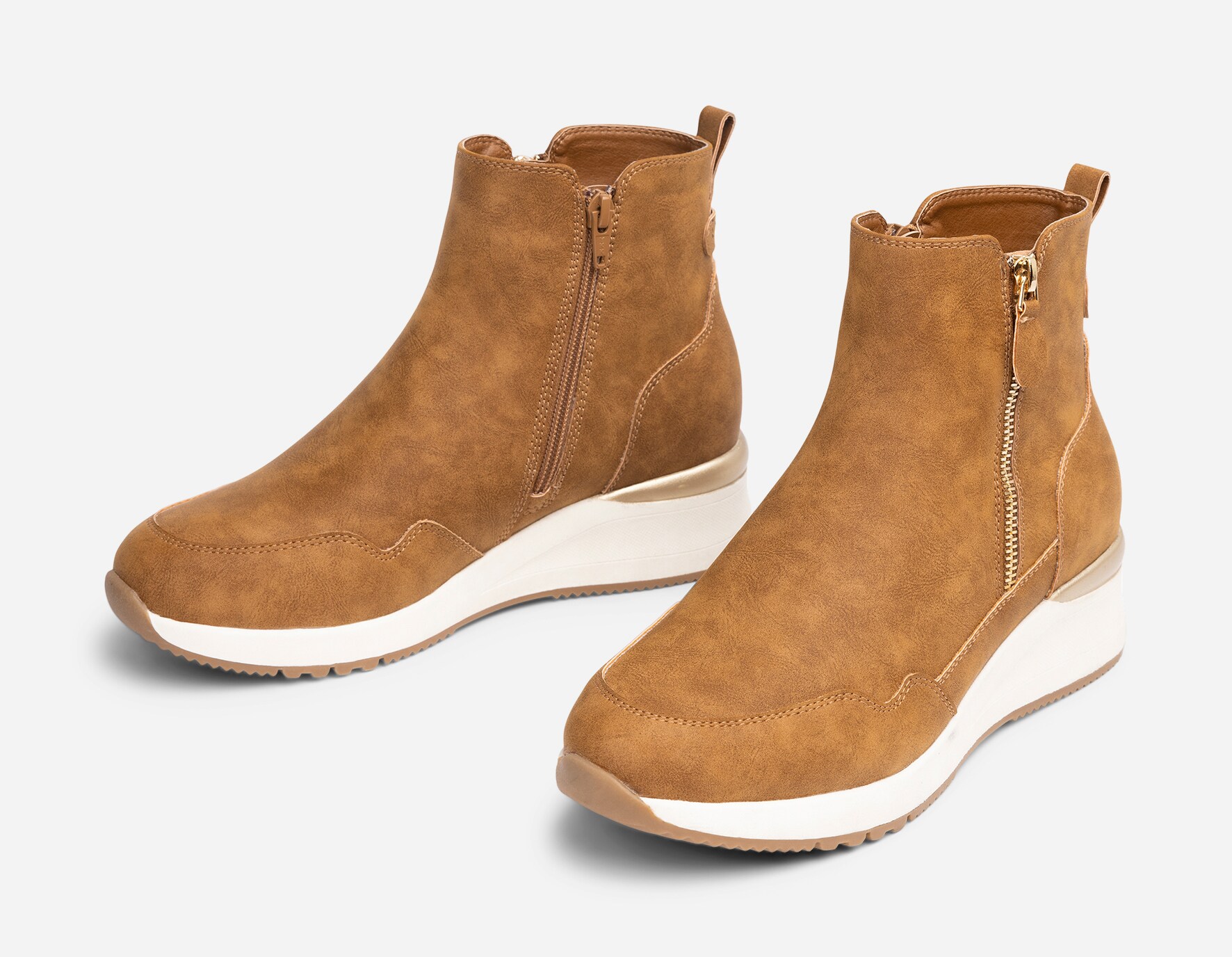 ALLEY COMFORT, Boots med glidelås Brun