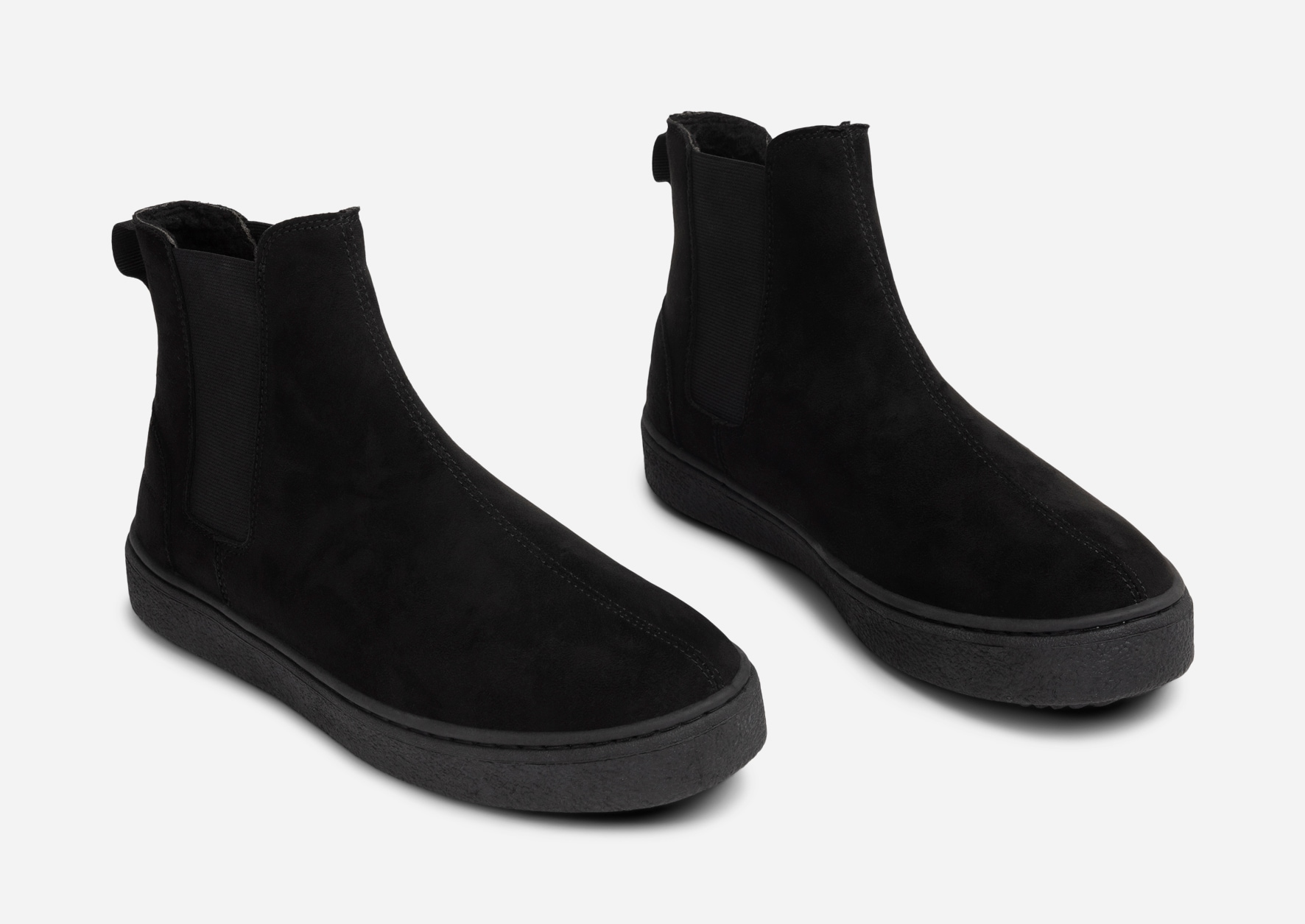 LEJON, Varmforet chelseaboots Sort