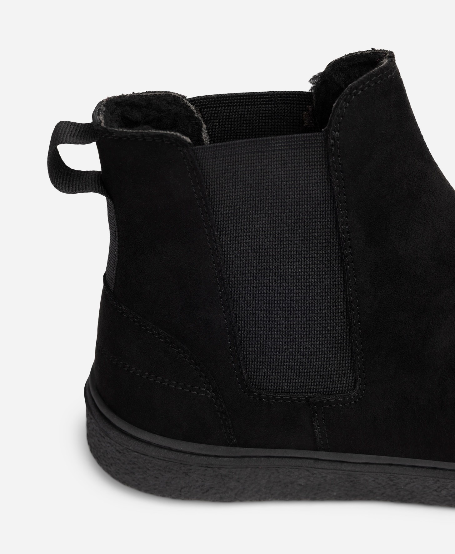 LEJON, Varmforet chelseaboots Sort
