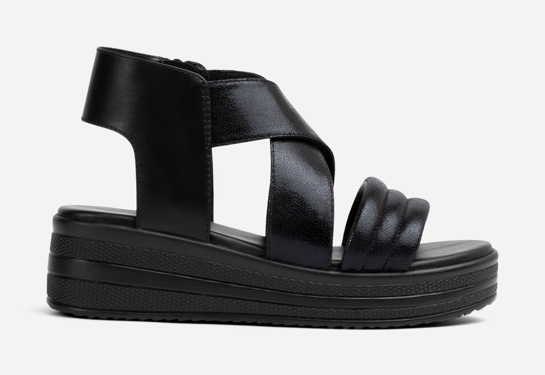 ZOEY, Sandal med platåsåle Sort