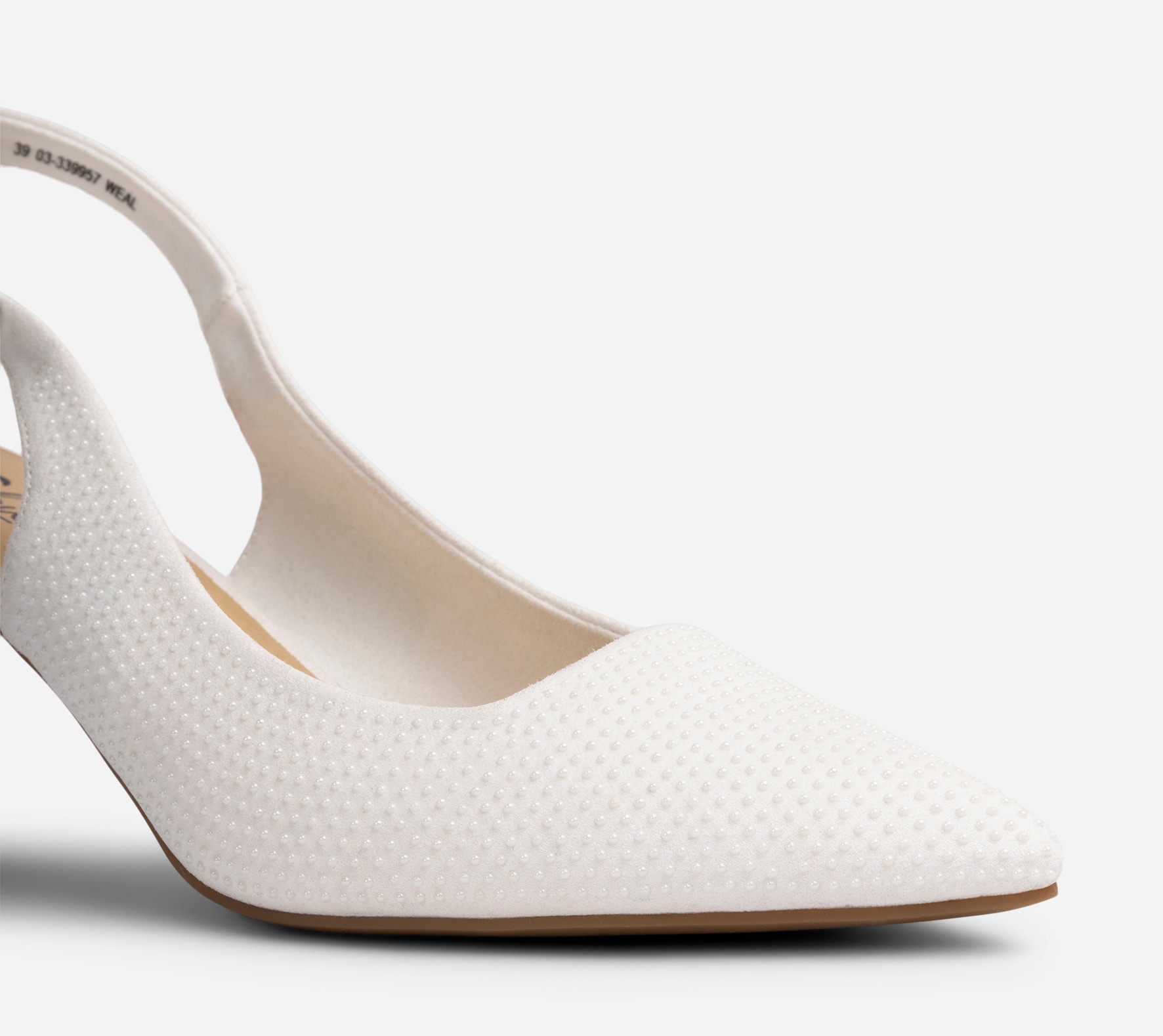 CLOU, Pumps med slingback Hvit