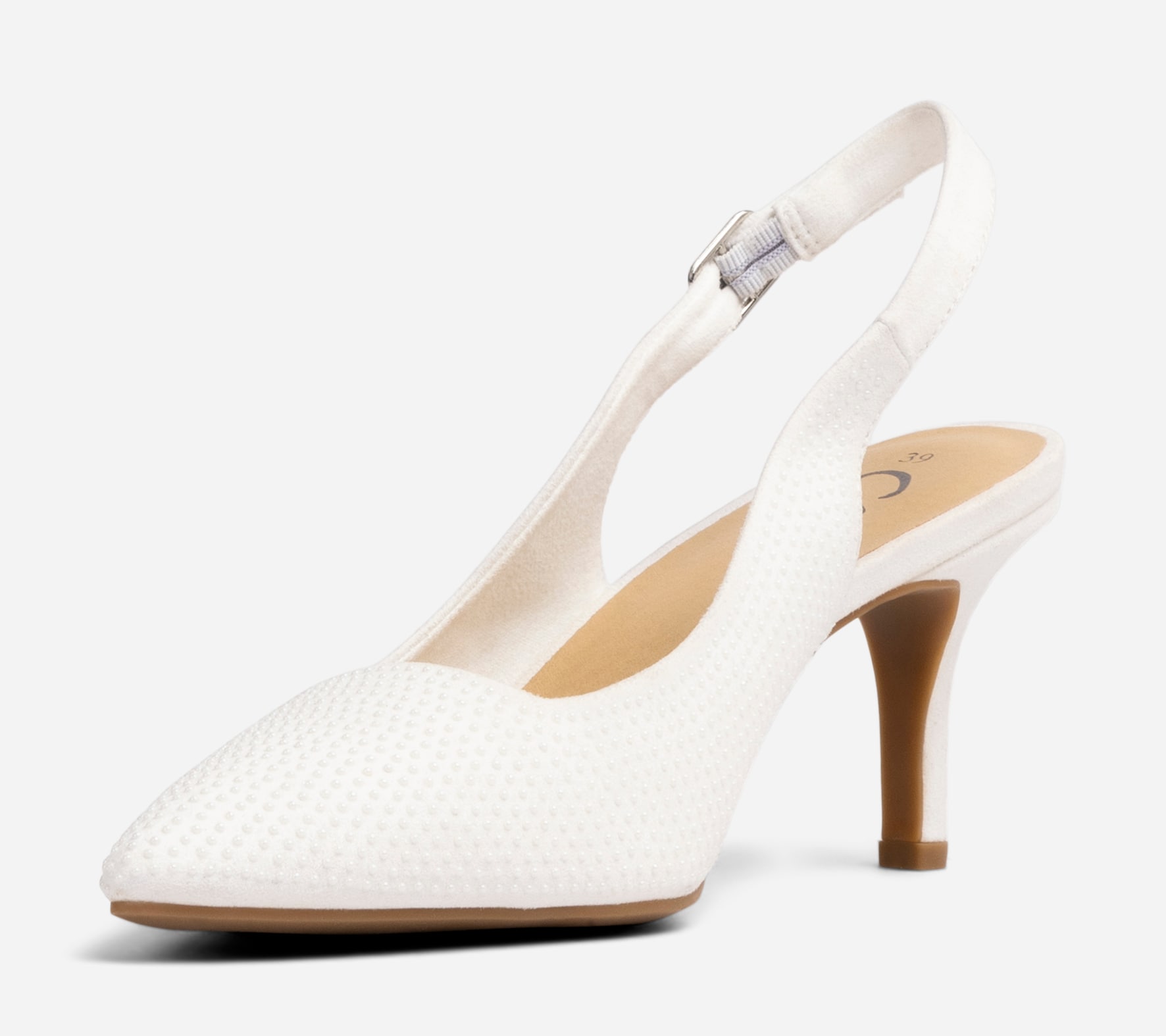CLOU, Pumps med slingback Hvit