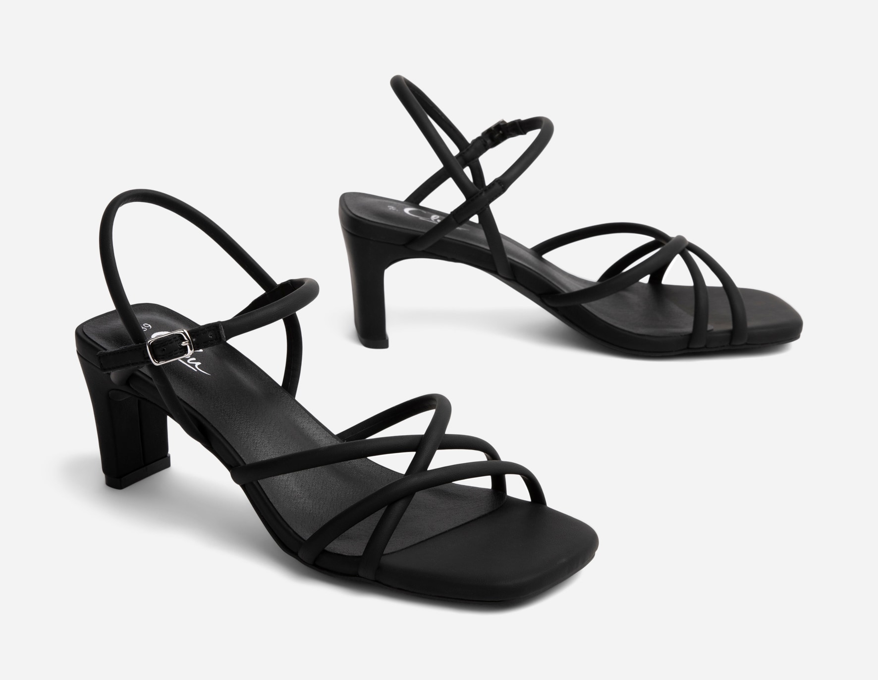 CLOU, Sandalett med reimer Sort