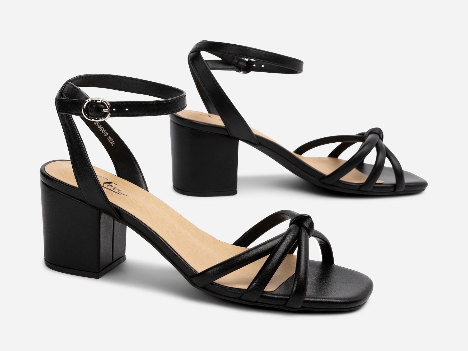 CLOU, Sandalett med reimer Sort