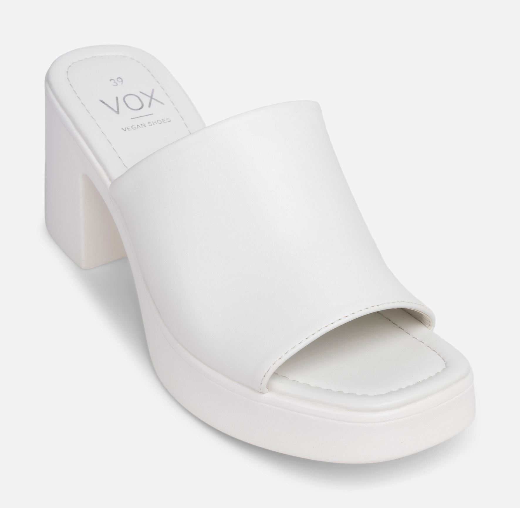 VOX, Sandalett med platåsåle Hvit