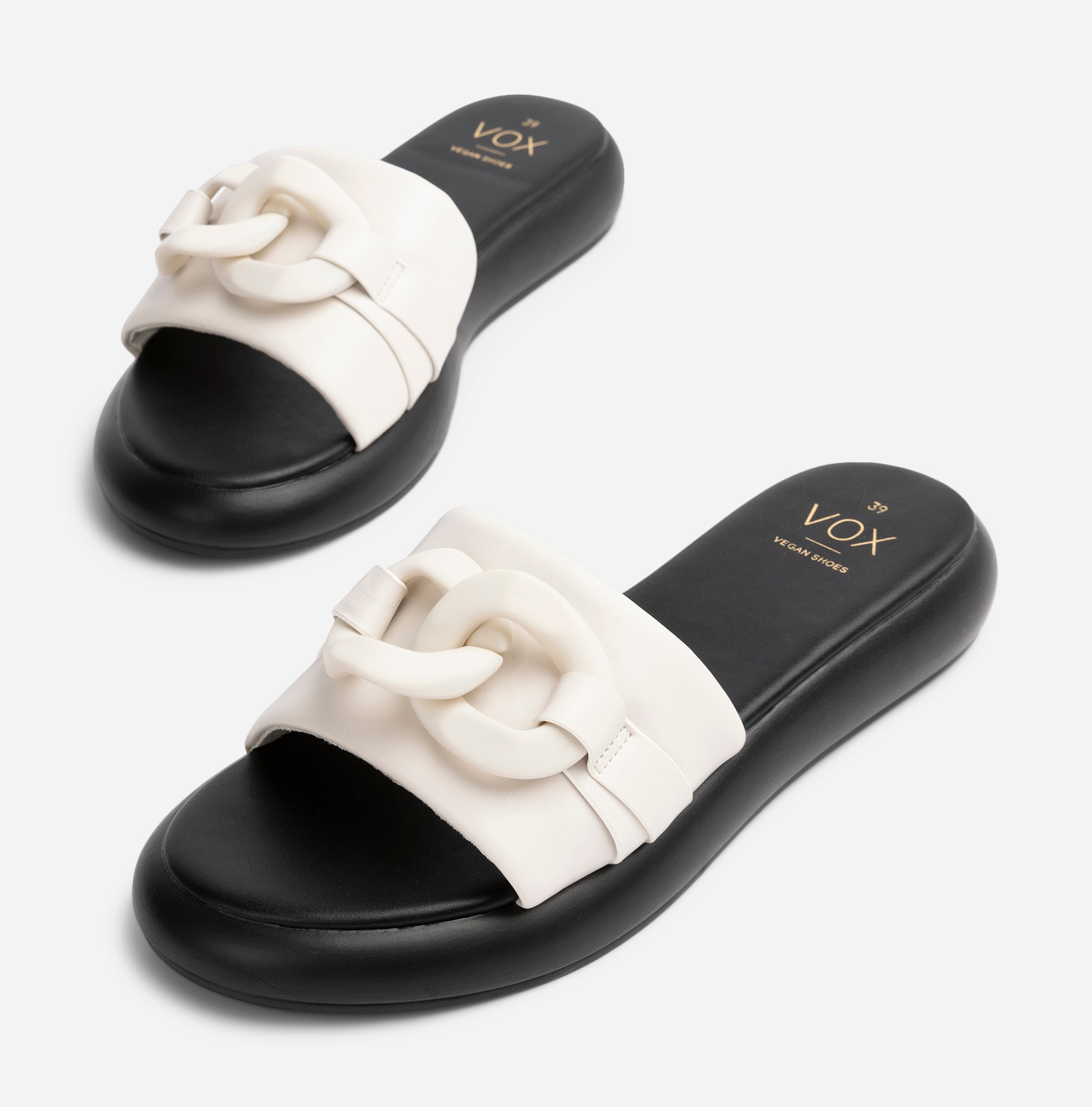 VOX, Sandal med kedje Beige