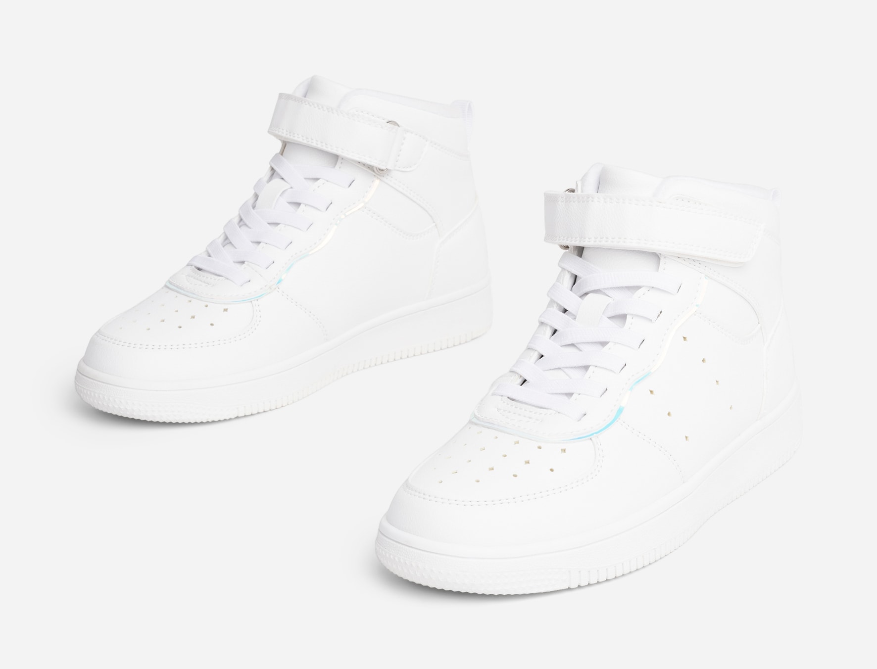 LEJON, Fleeceforet høy sneakers Hvit