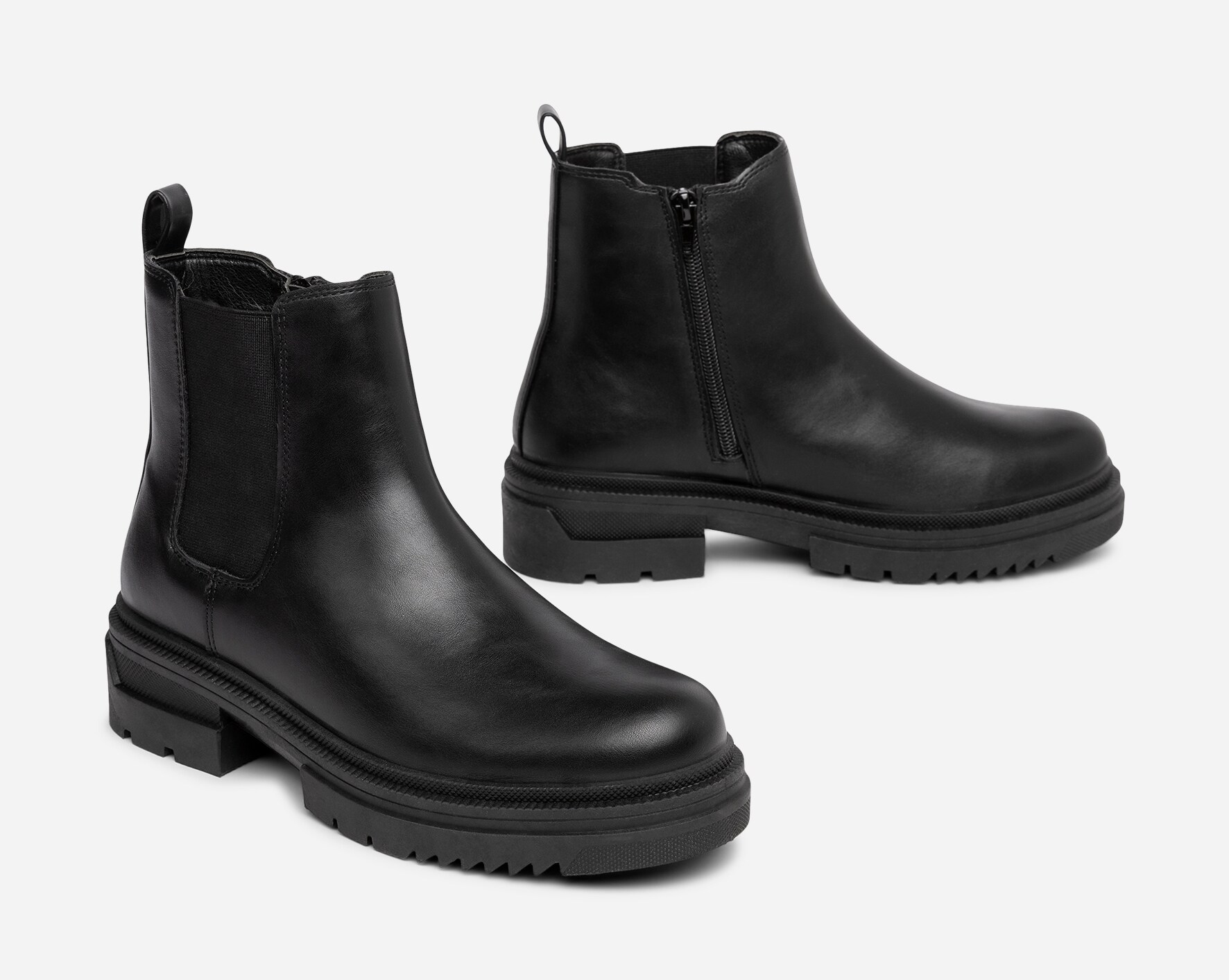 CLOU, Varmforet chelseaboots Sort