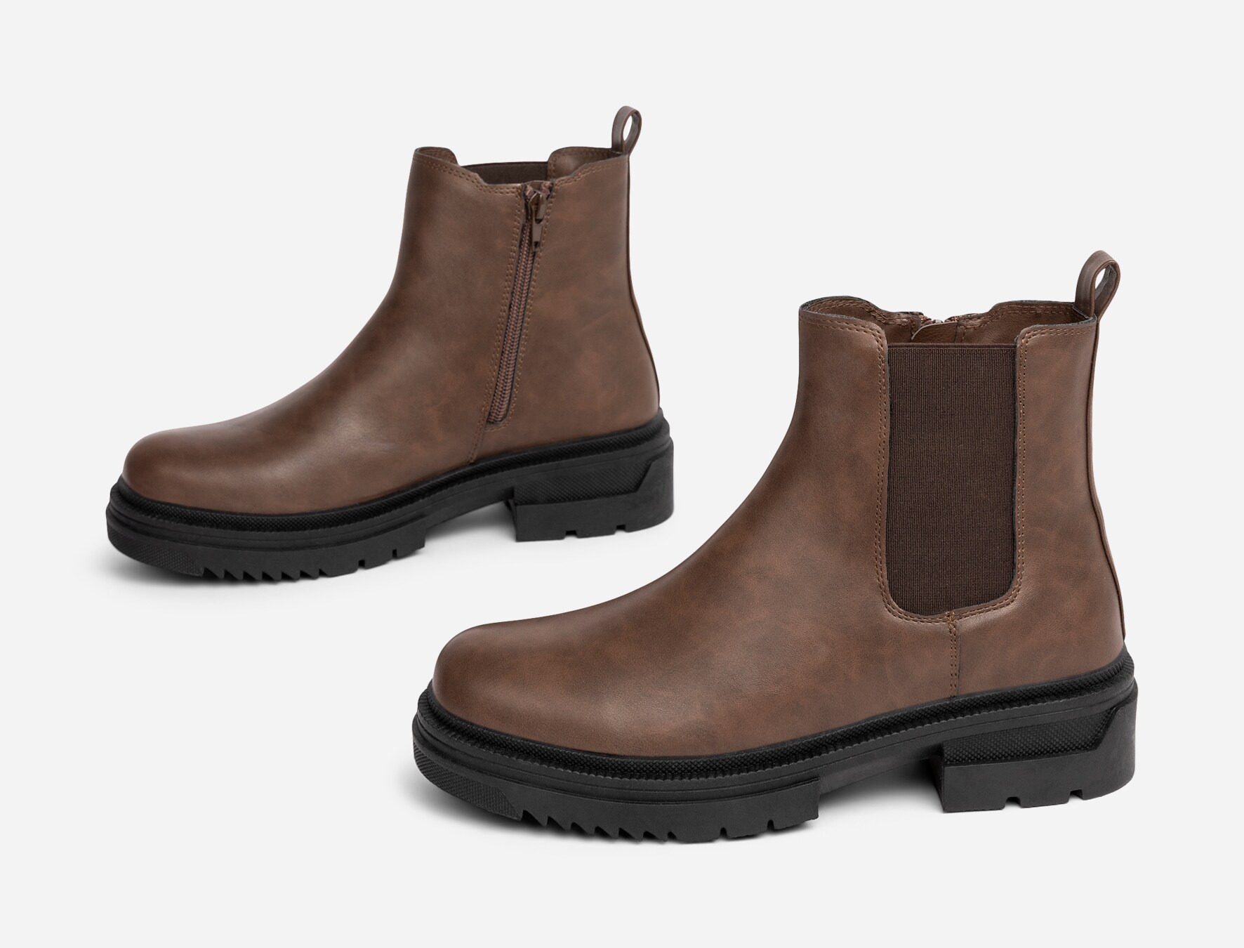 CLOU, Varmforet chelseaboots Brun