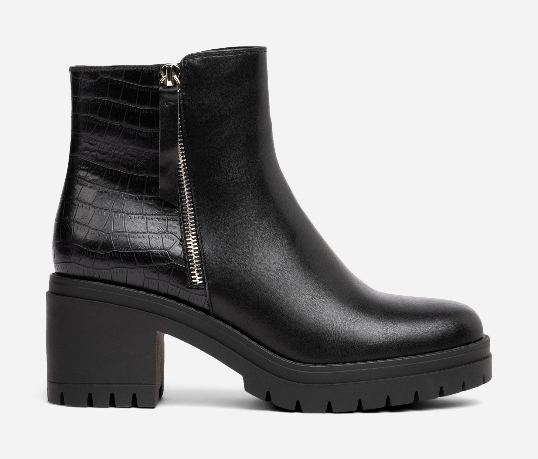 VOX, Varmforet boots med glidelås Sort