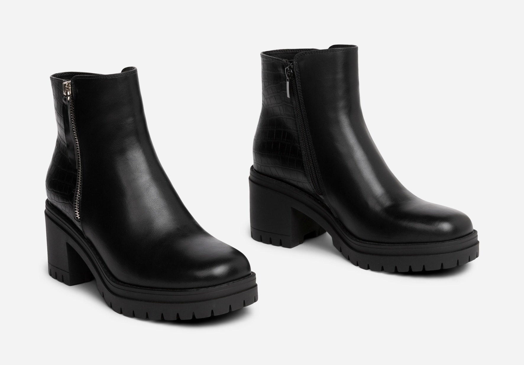 VOX, Varmforet boots med glidelås Sort