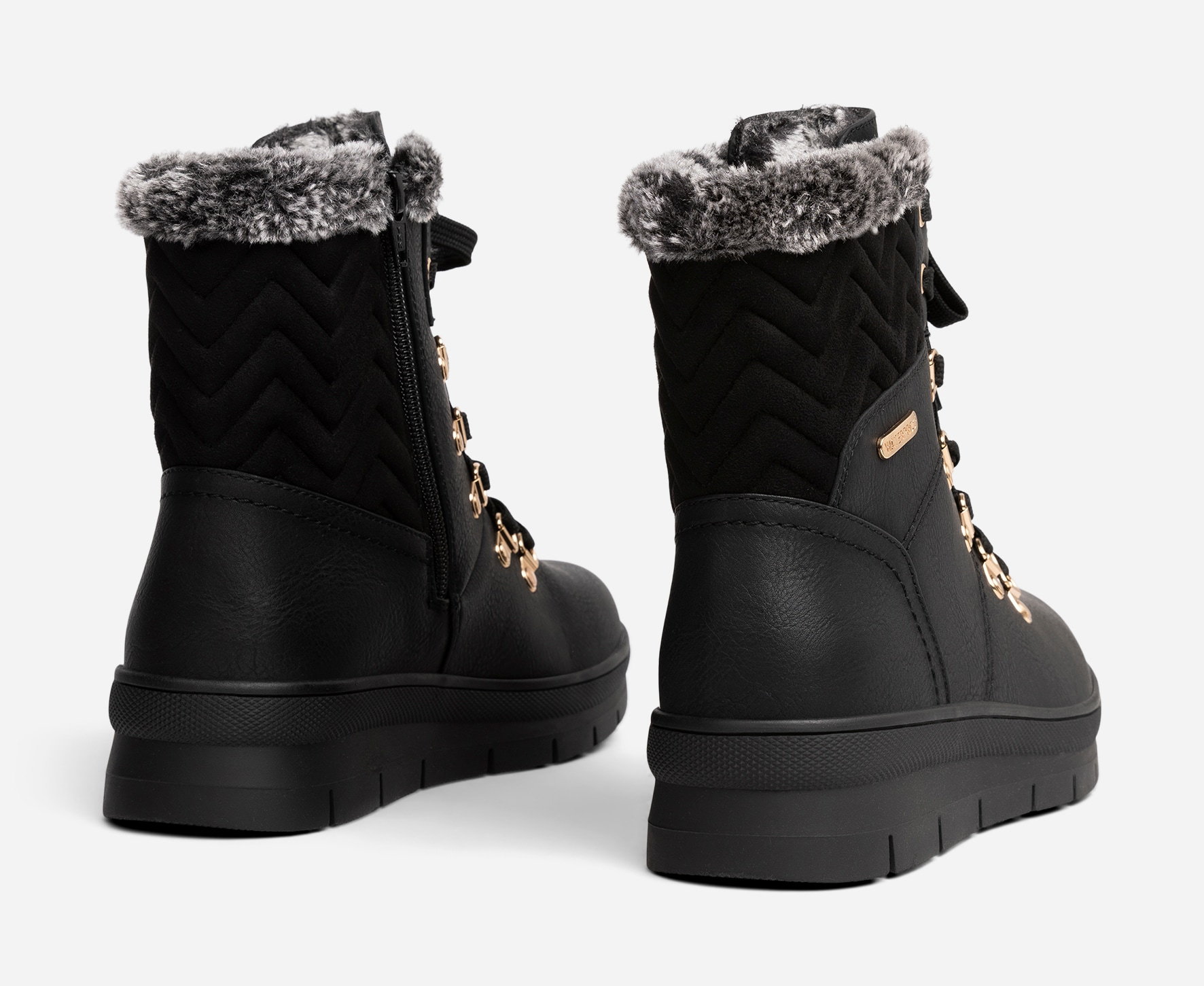 CLOU COMFORT, Varmforet skolett waterproof Sort