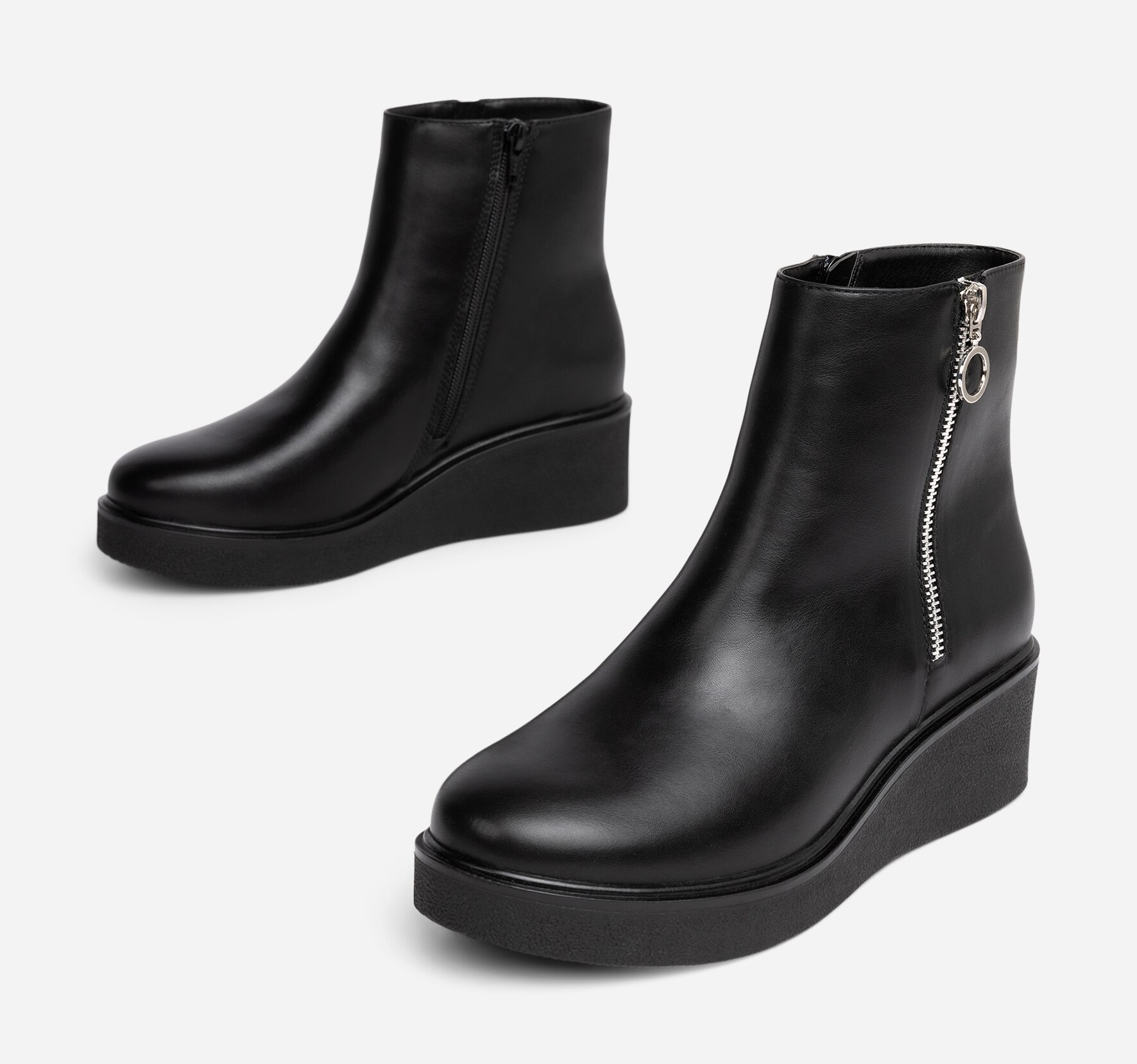 CLOU, Varmforet boots med glidelås Sort