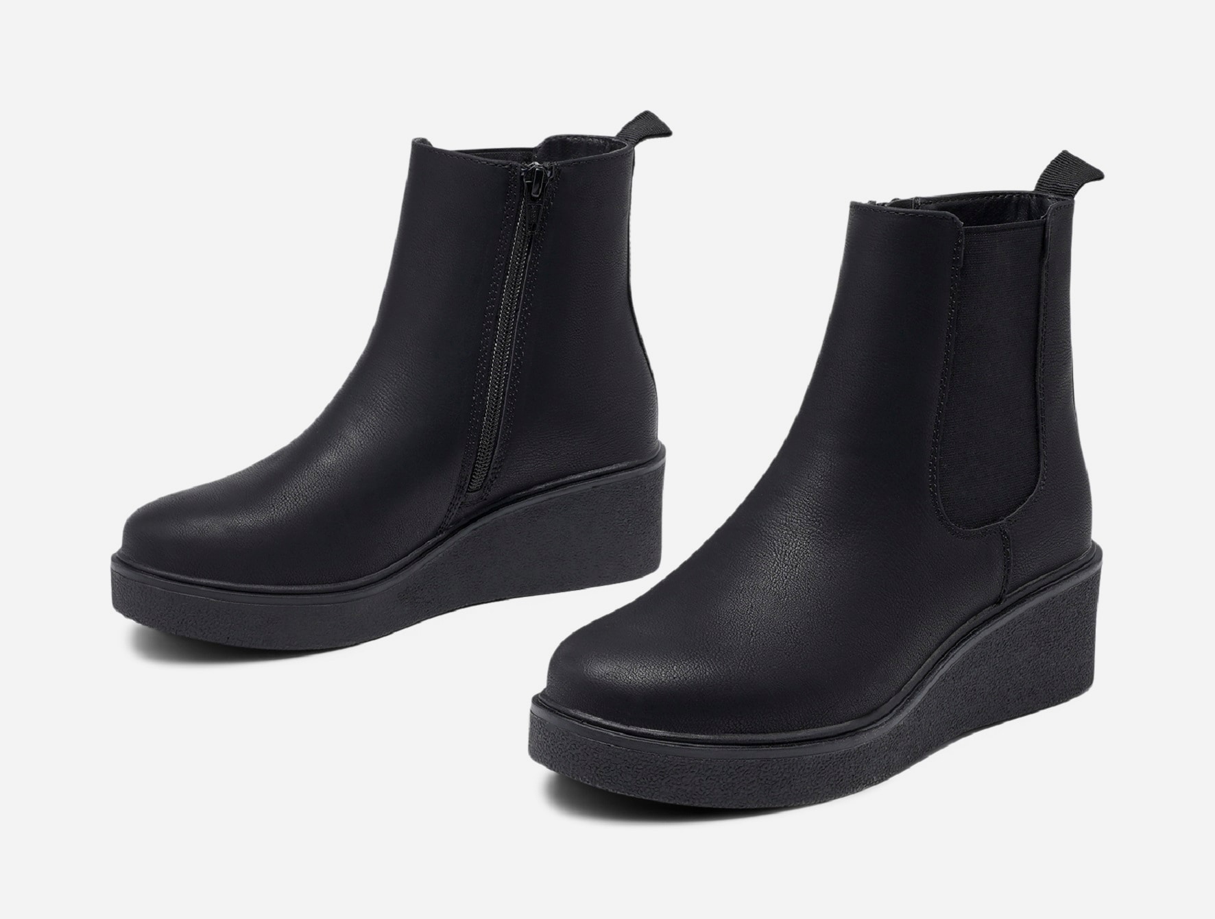 CLOU, Varmforet chelseaboots Sort