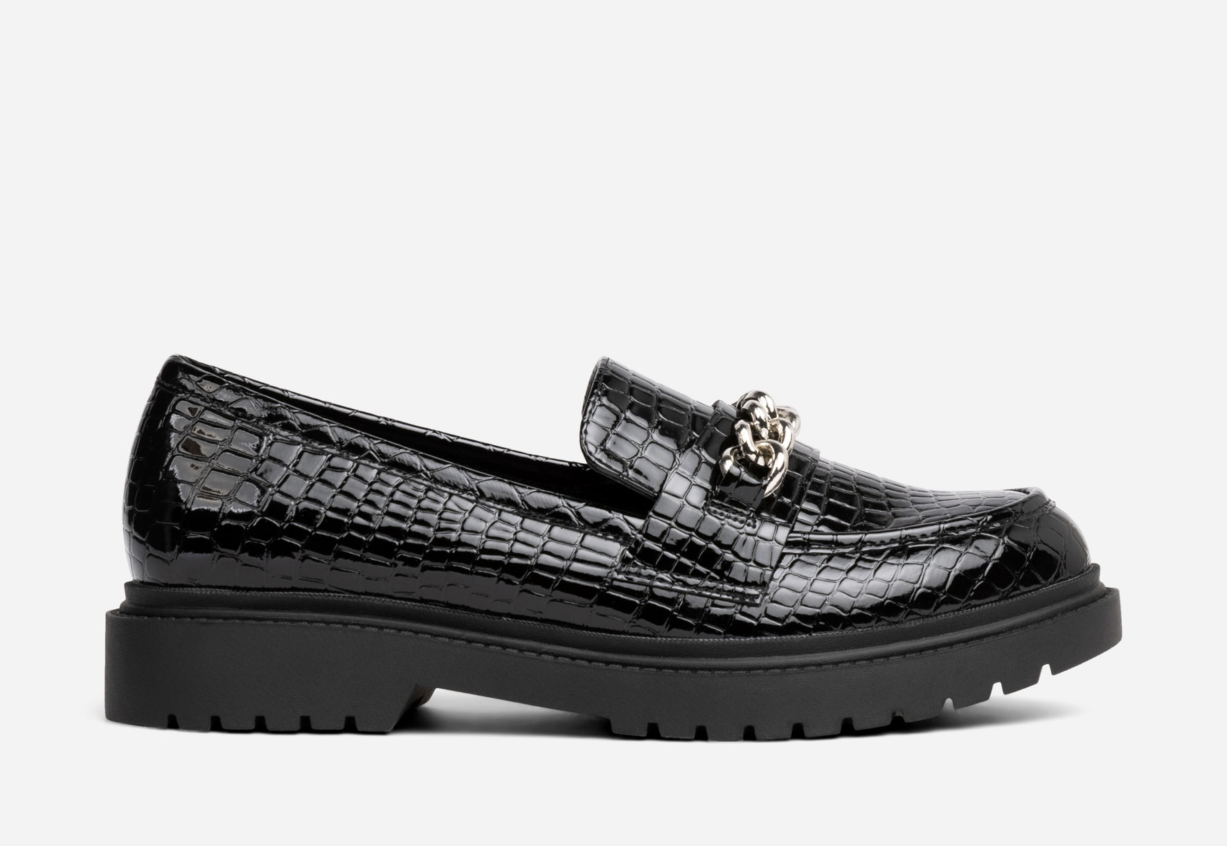 CLOU, Loafer med kedje Sort