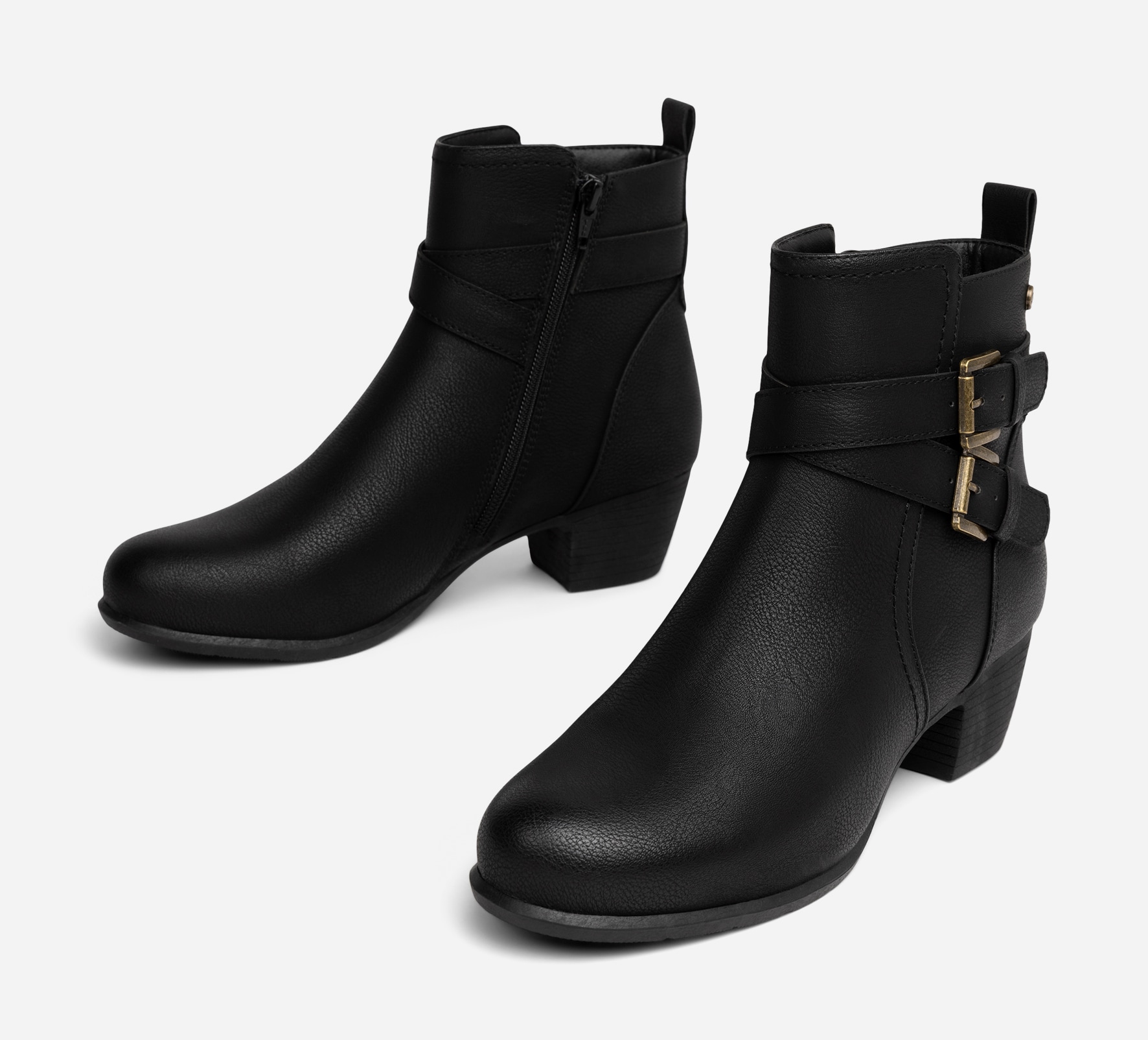 CLOU COMFORT, Boots med spenne Sort