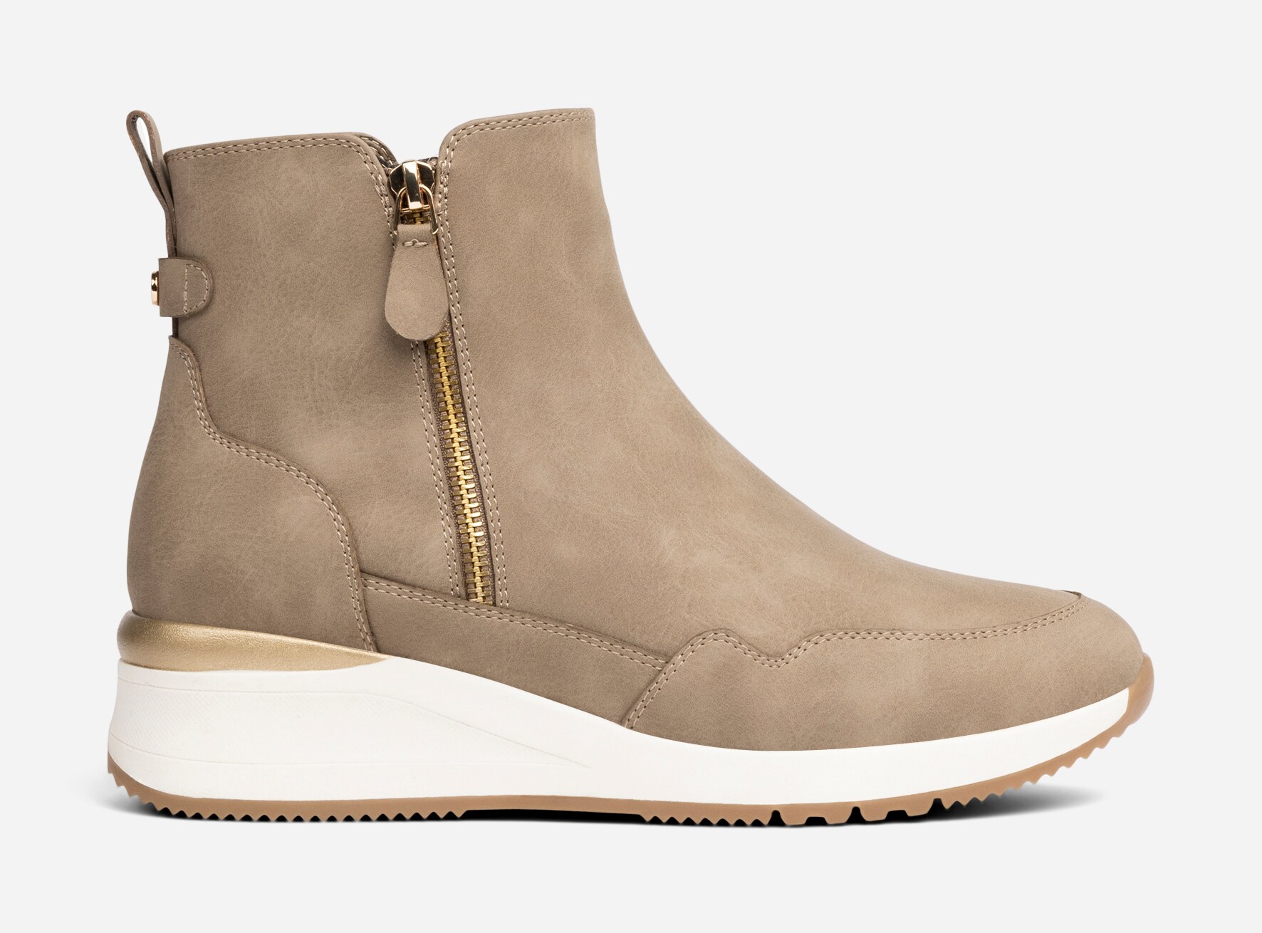 CLOU COMFORT, Boots med glidelås Beige