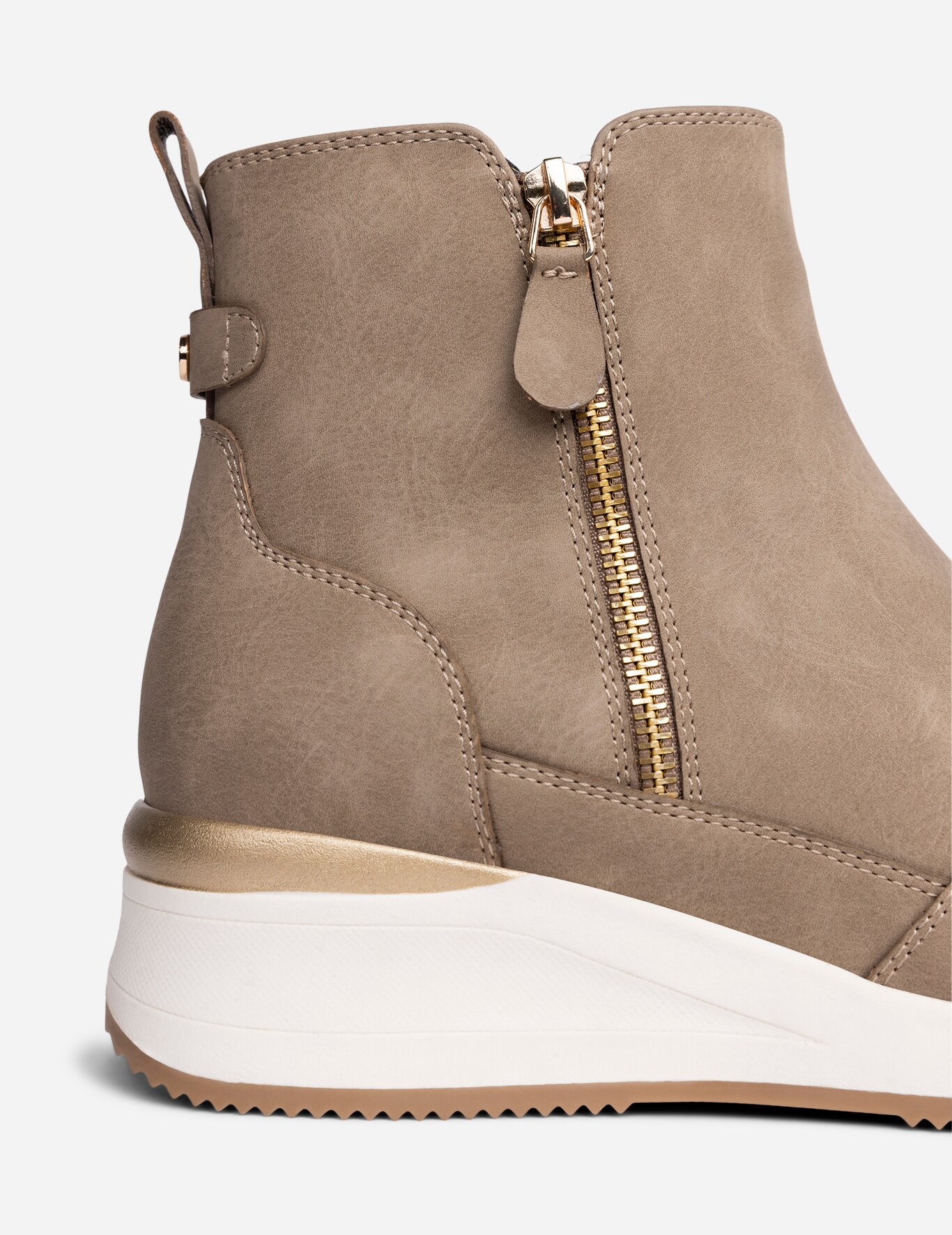 CLOU COMFORT, Boots med glidelås Beige