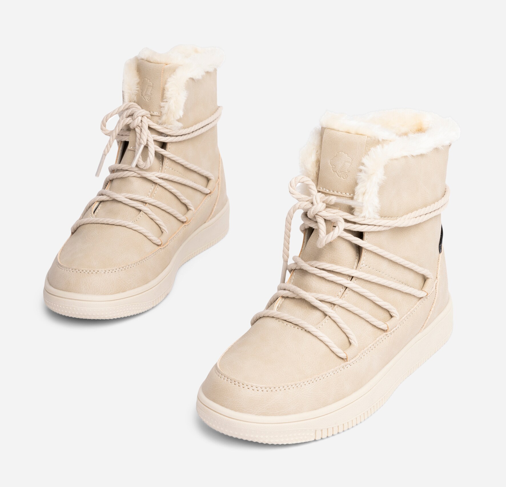 ZOEY, Varmforet skolett waterproof Beige
