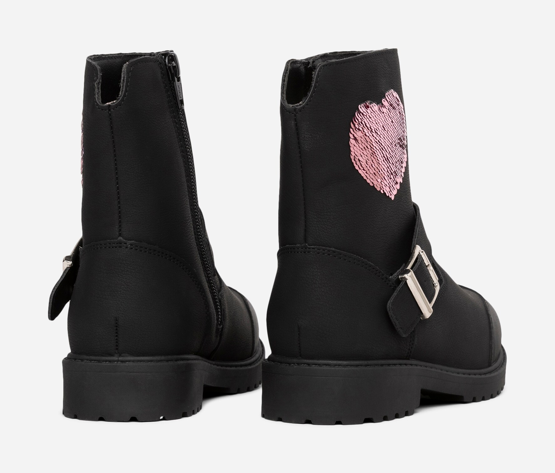 ZOEY, Varmforet boots med spenne Sort