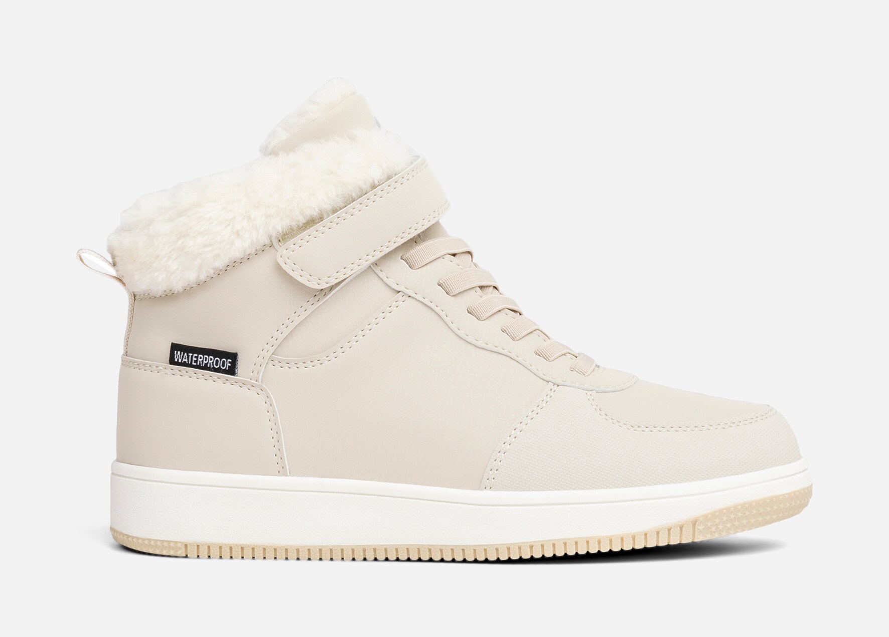LEJON, Varmforet høy sneakers waterproof Beige