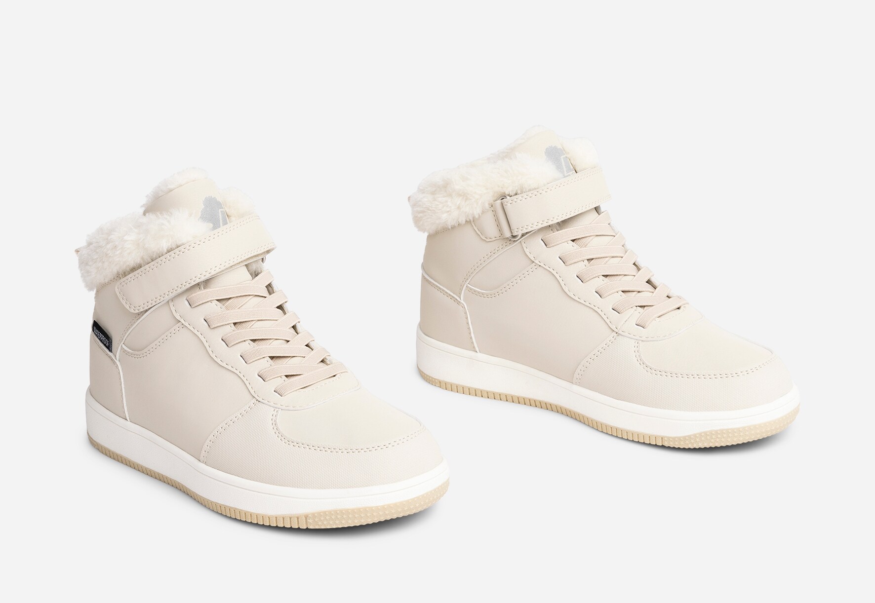 LEJON, Varmforet høy sneakers waterproof Beige