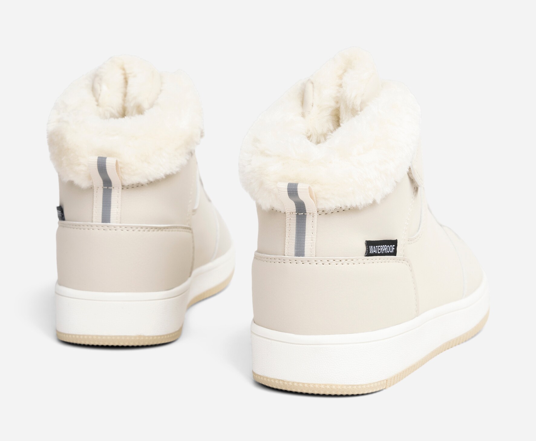 LEJON, Varmforet høy sneakers waterproof Beige