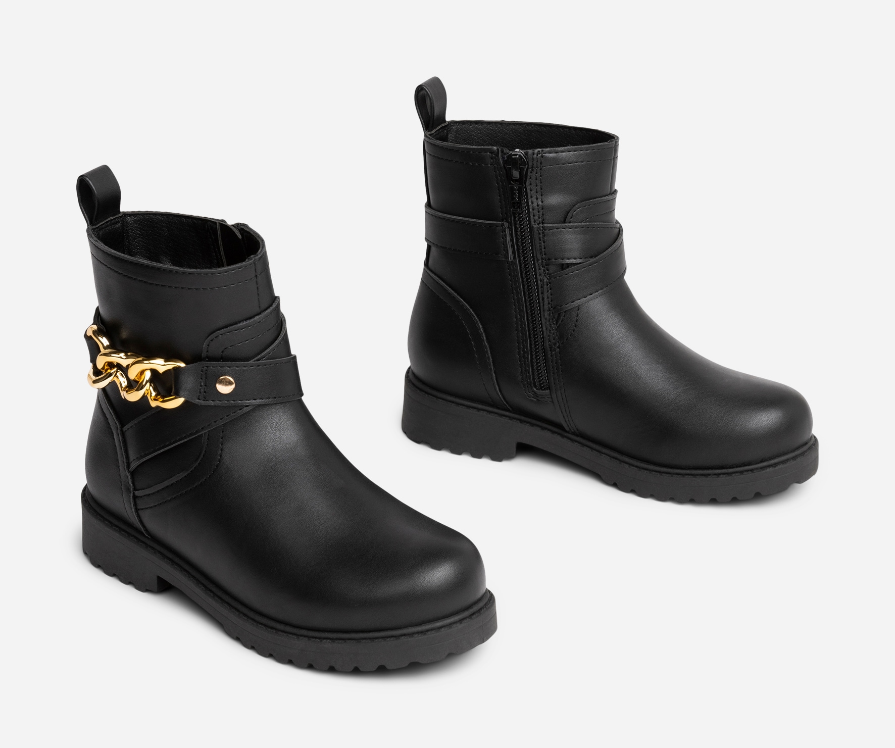 ZOEY, Fleeceforet chelseaboots Sort