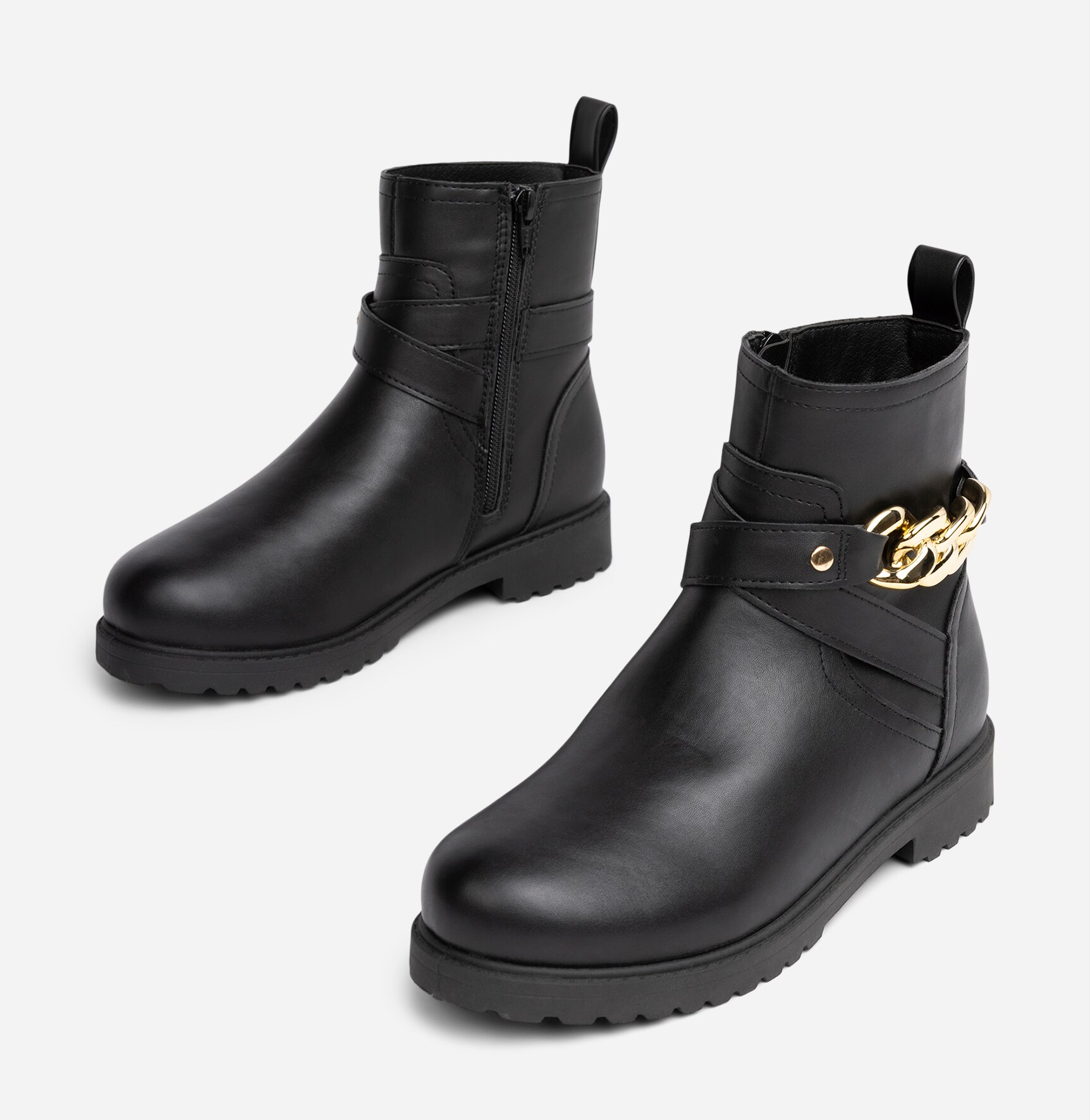ZOEY, Fleeceforet chelseaboots Sort