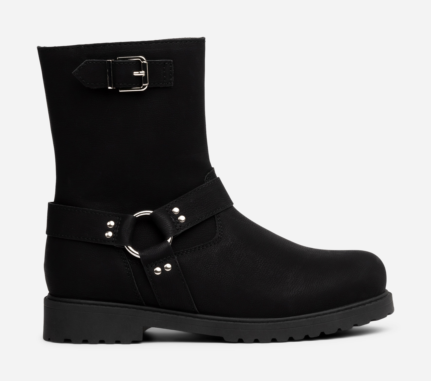 ZOEY, Varmforet boots med spenne Sort