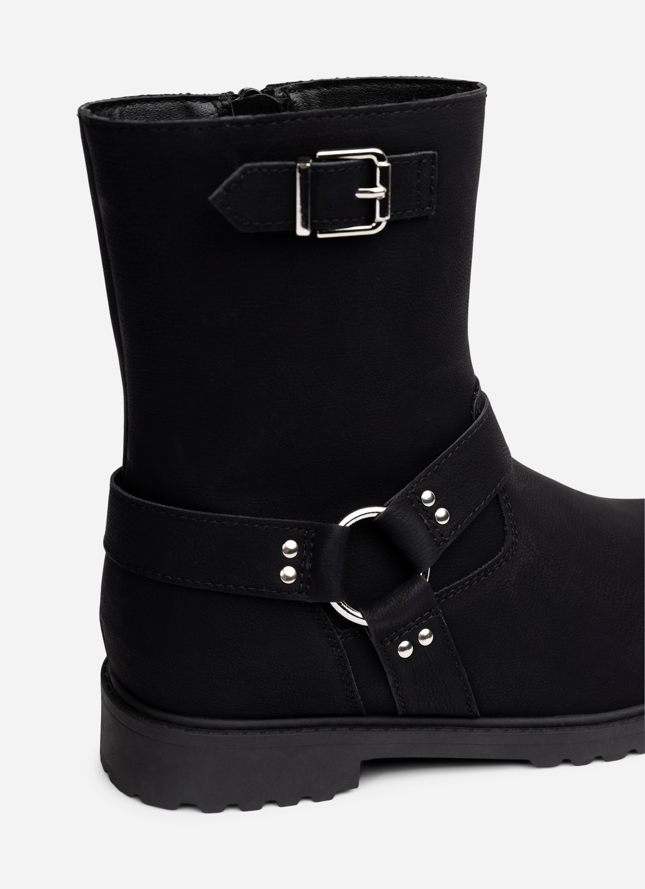 ZOEY, Varmforet boots med spenne Sort