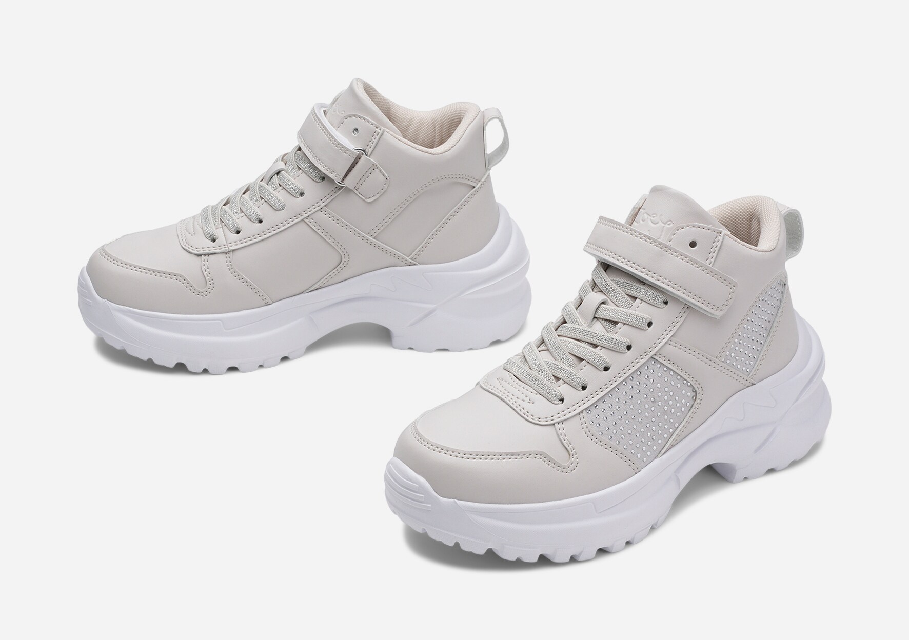 ZOEY, Høye sneakers Beige