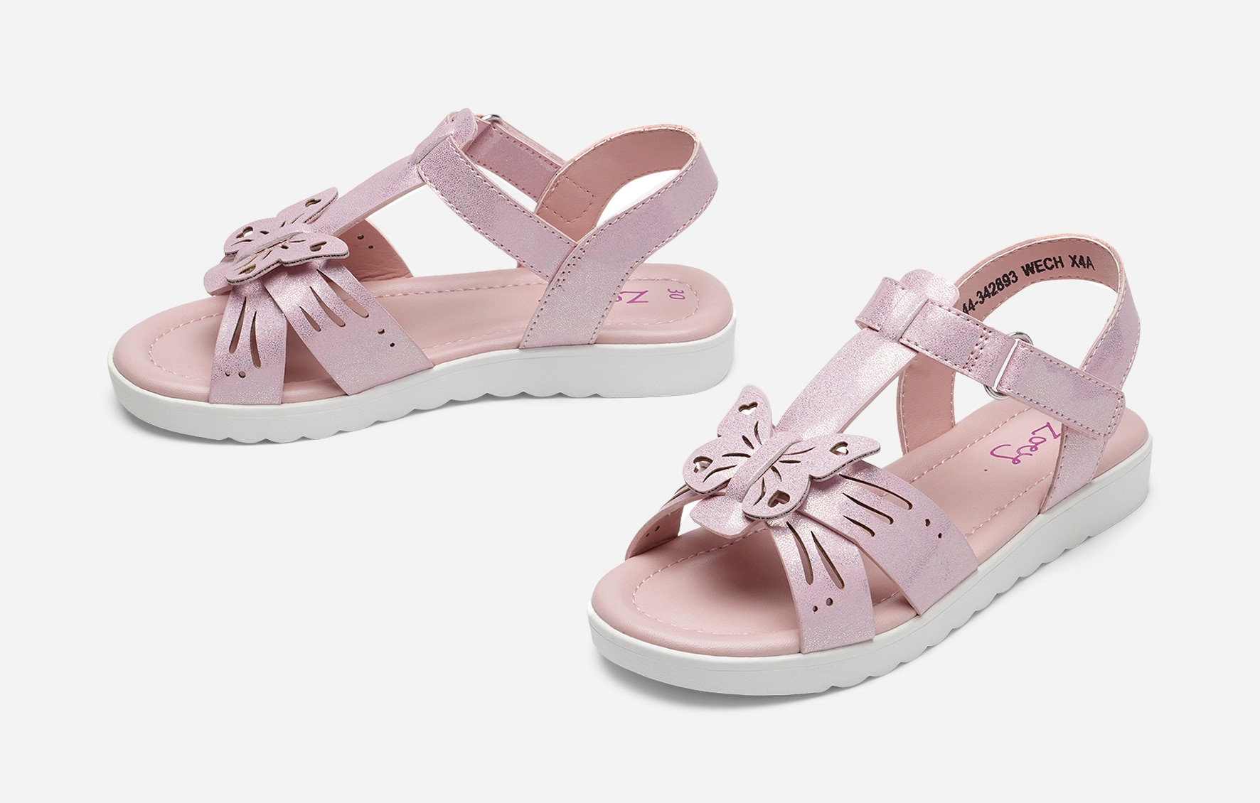 ZOEY, Sandal med reimer Rosa