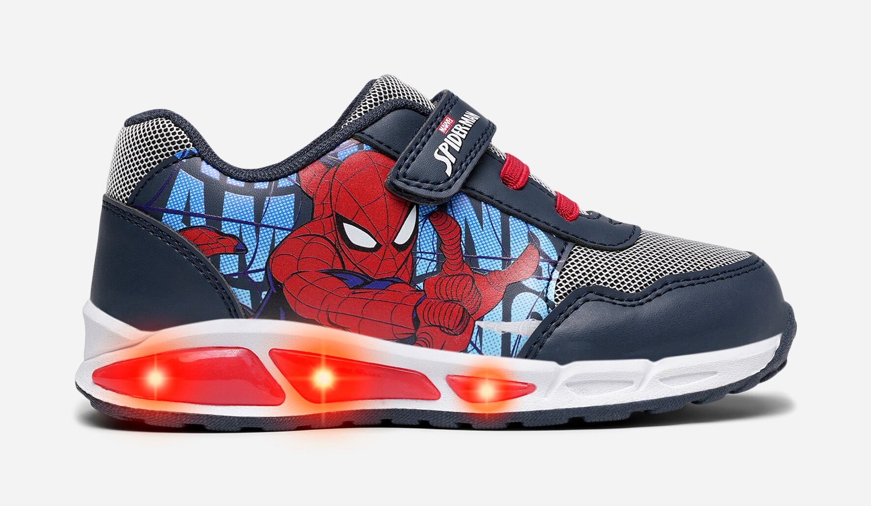 SPIDERMAN, Blinkende sneakers Flerfarget