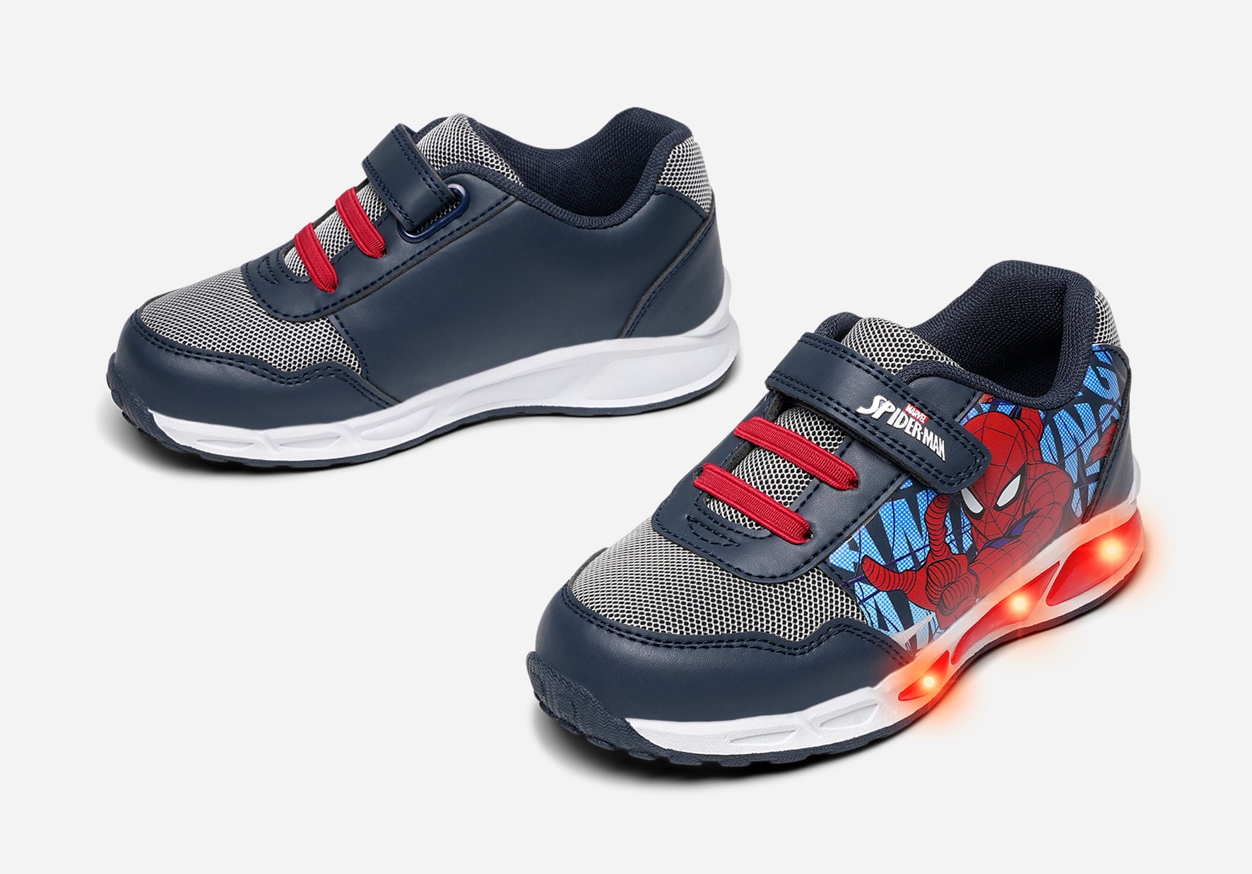 SPIDERMAN, Blinkende sneakers Flerfarget